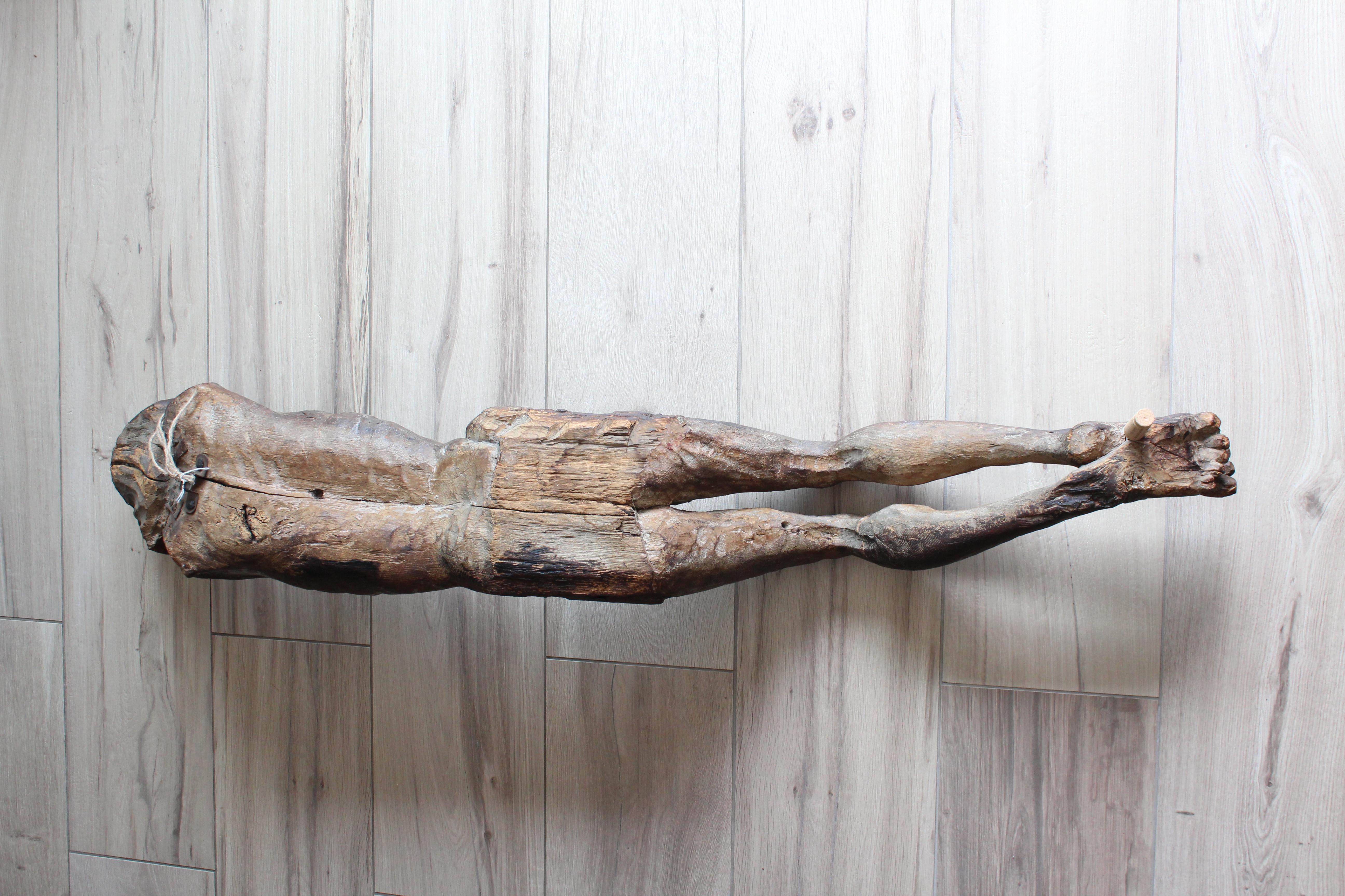 Großer spanischer Holz-Corpus Christi aus dem 17. (Spanisch) im Angebot