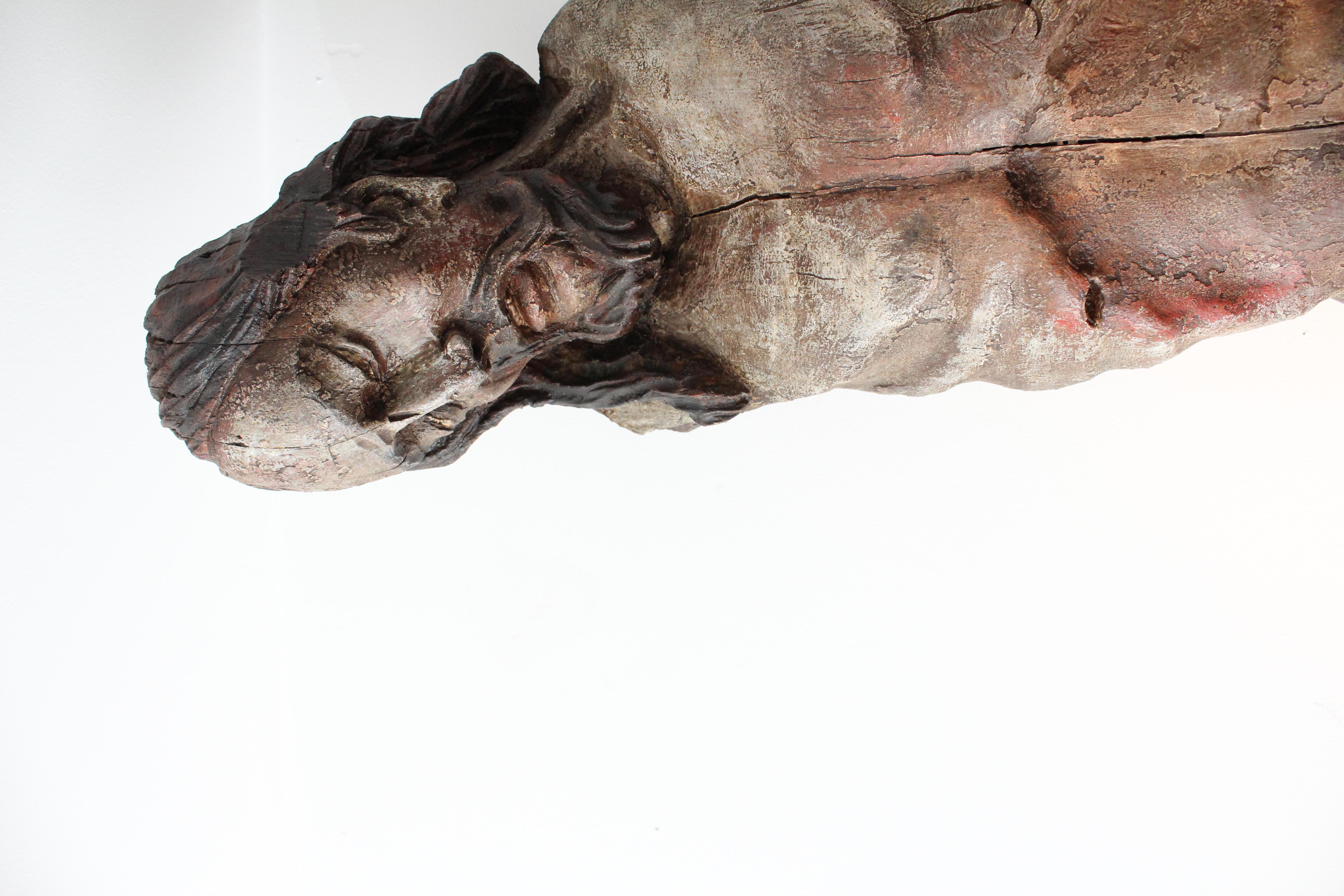 Großer spanischer Holz-Corpus Christi aus dem 17. (17. Jahrhundert) im Angebot