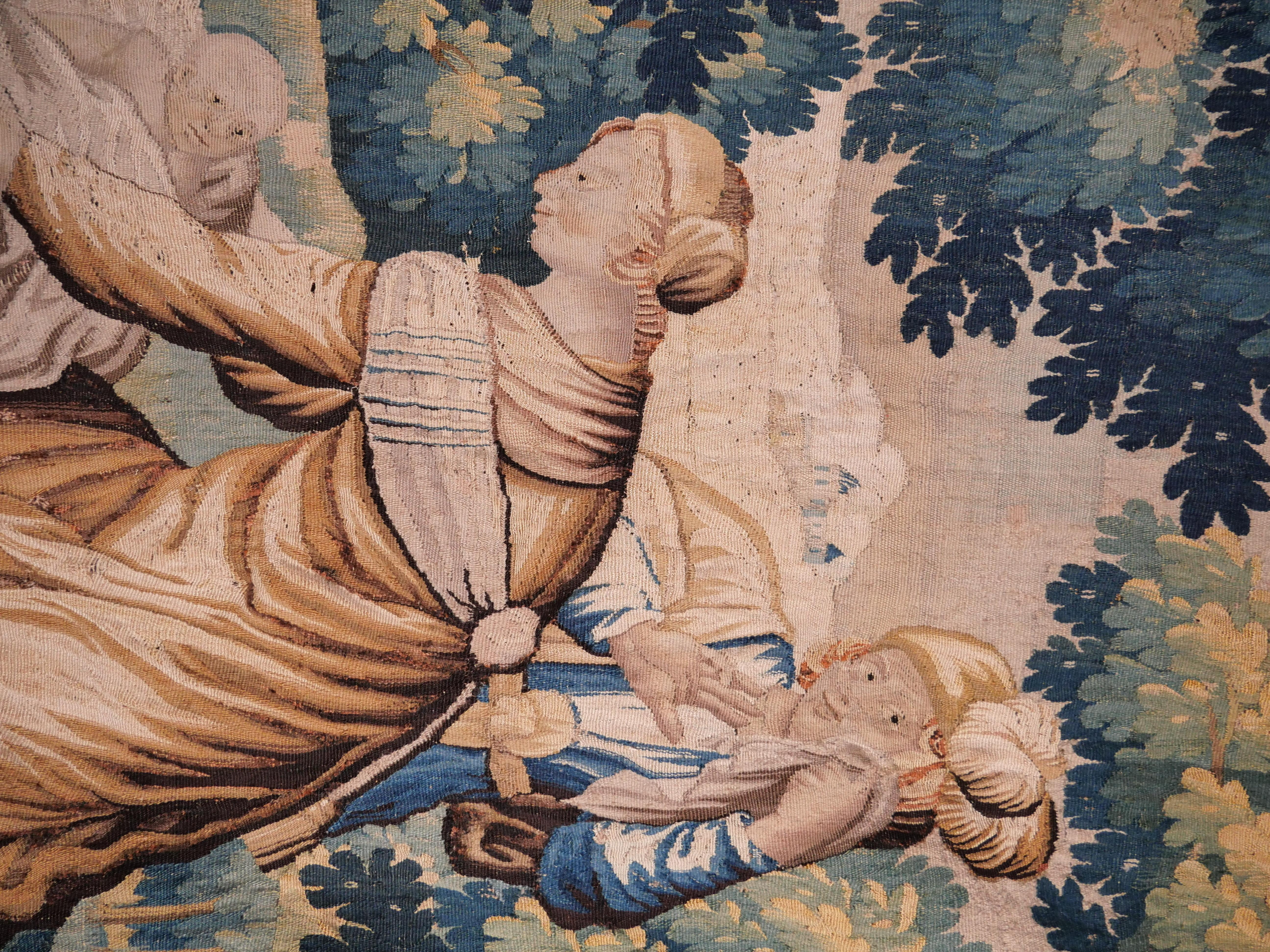 Großer Aubusson-Wandteppich aus dem 17. Jahrhundert (Französisch) im Angebot
