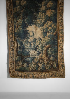 Large 17th century Aubusson Tapestry "Verdure" French