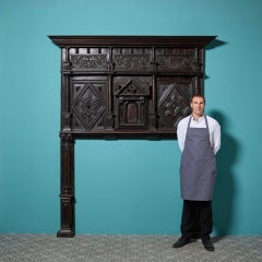 Large 17th Century Carved Oak Fire Mantel