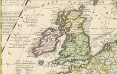 17th-Century Coronelli Map of Europe, Engraved Detail, Venice 1692