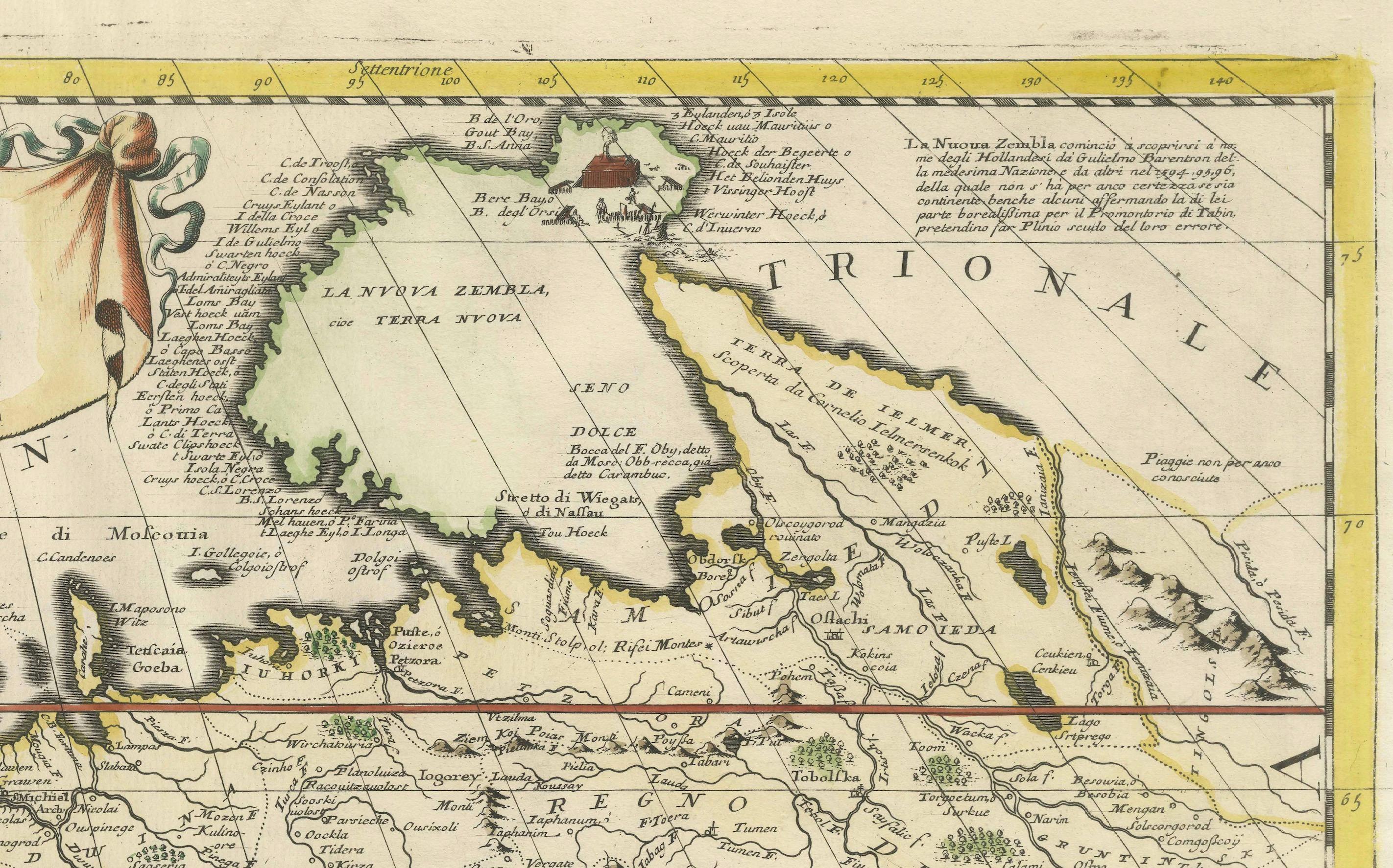 Paper Large 17th-Century Coronelli Map of Europe with Mythical Islands and Rich Detail For Sale