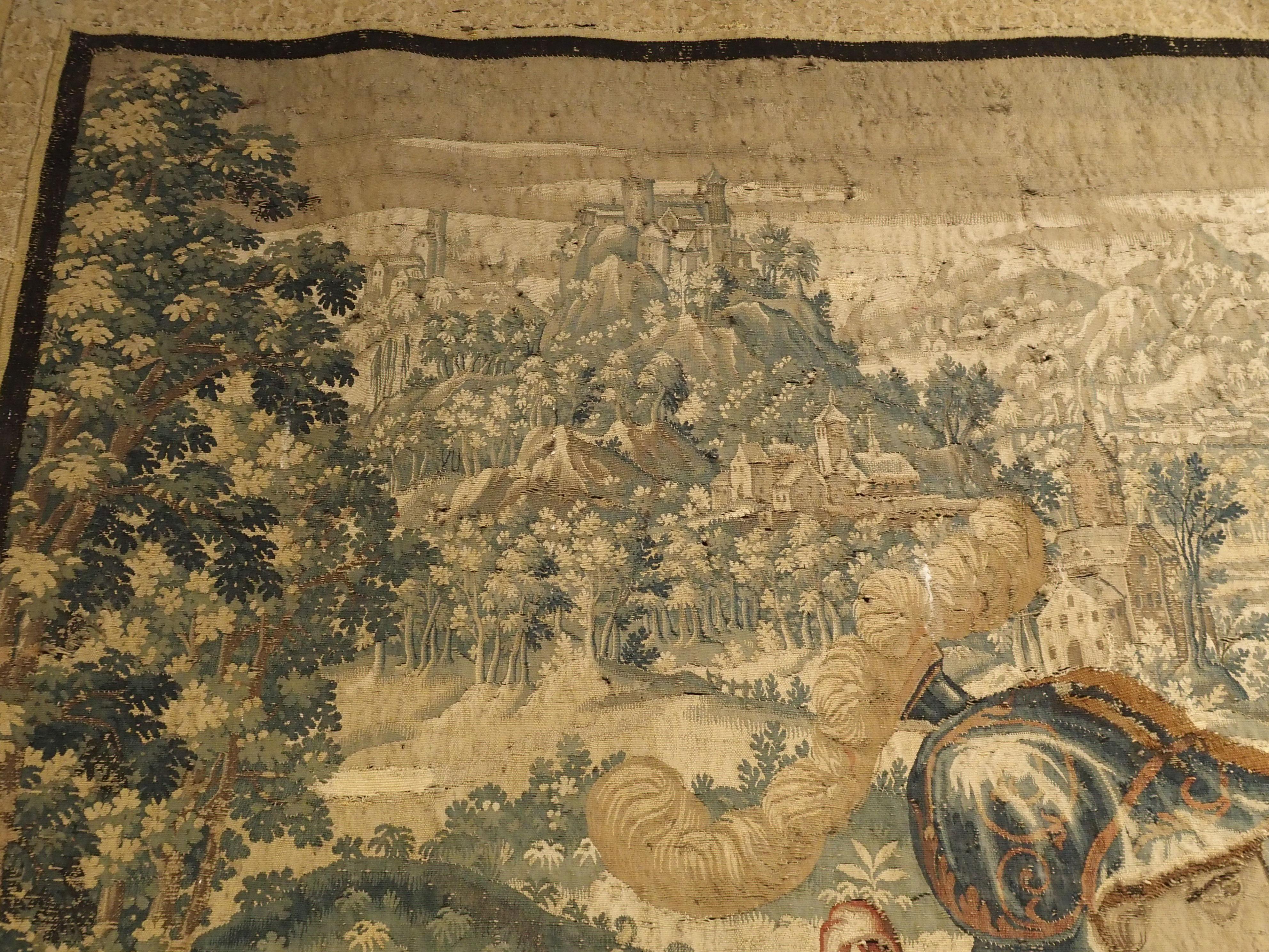Classical Roman Large 17th Century Flanders Tapestry Depicting a Roman Scene