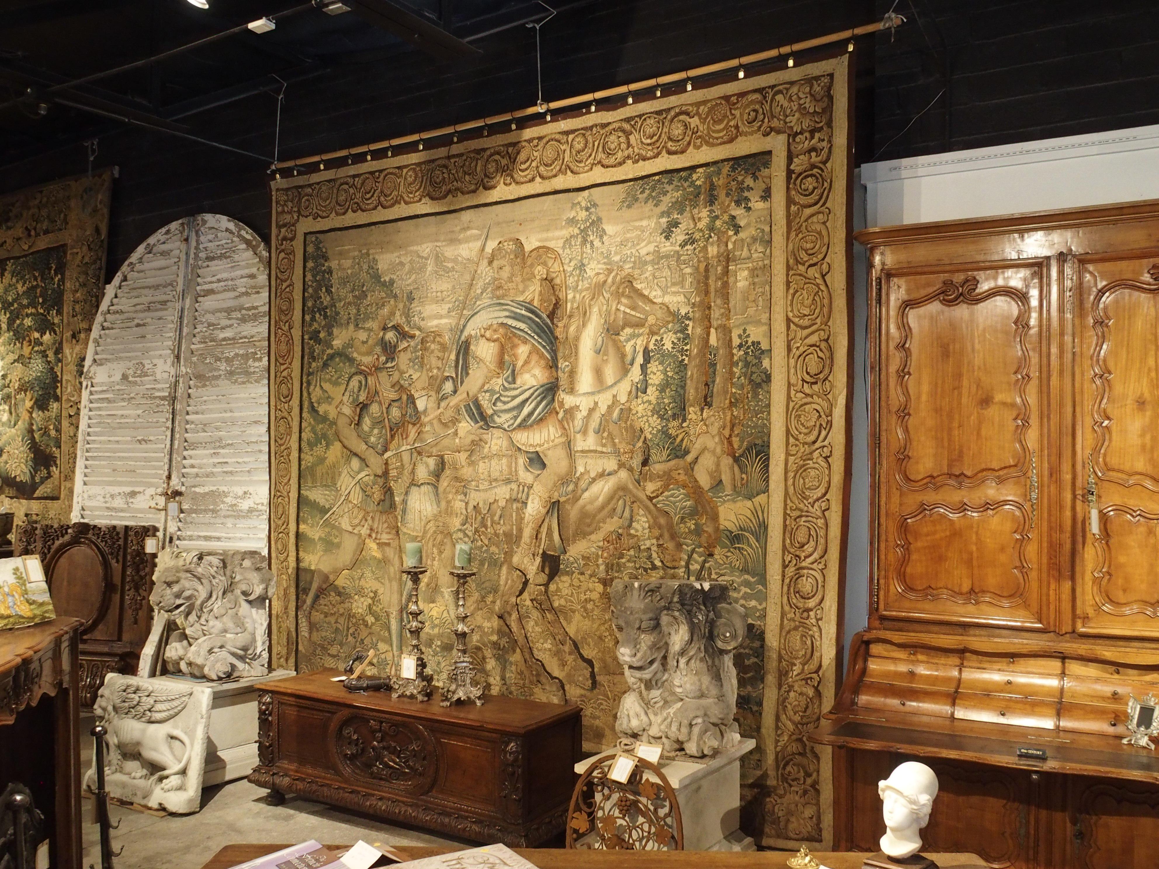 Woven Large 17th Century Flanders Tapestry Depicting a Roman Scene
