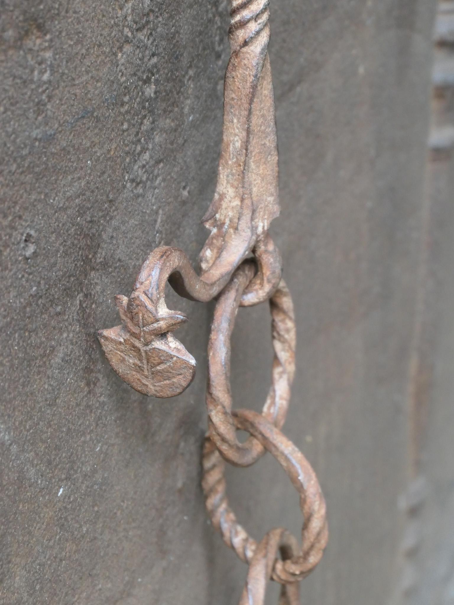 Large 17th Century French Fireplace Pot Hook For Sale 3