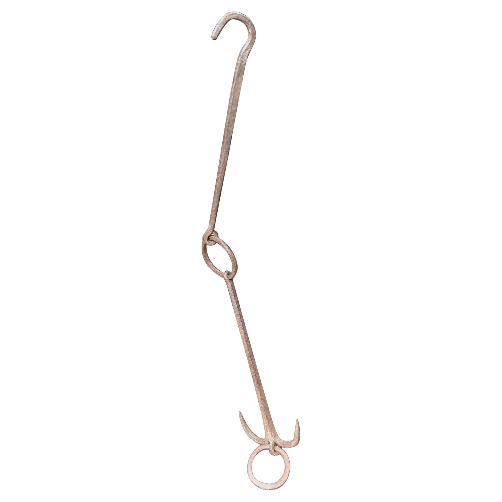 Large 17th Century French Fireplace Pot Hook