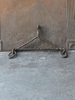 Large 17th Century French Fireplace Pot Hook, Louis XIV Period