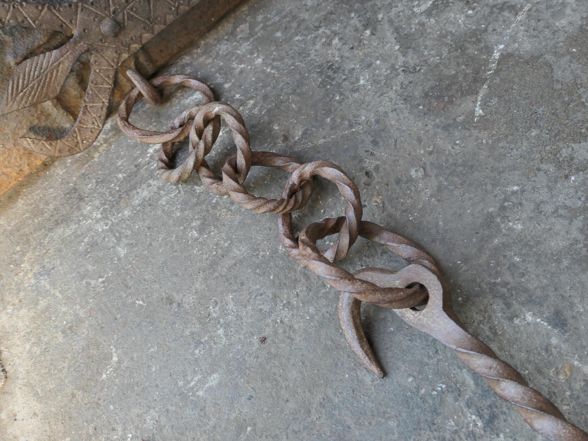 Large 17th Century French Fireplace Trammel or Hanger For Sale 4