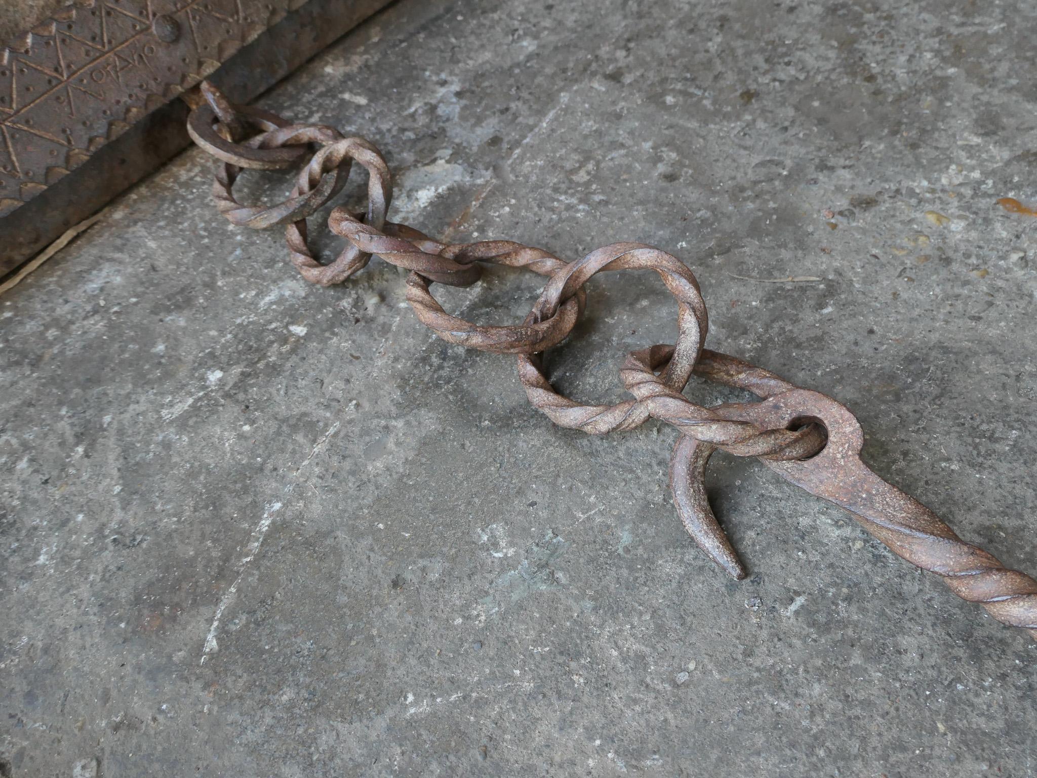 Large 17th Century French Fireplace Trammel or Hanger For Sale 5