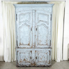 Large 17th Century French Louis XIV Period Painted Buffet Deux Corps