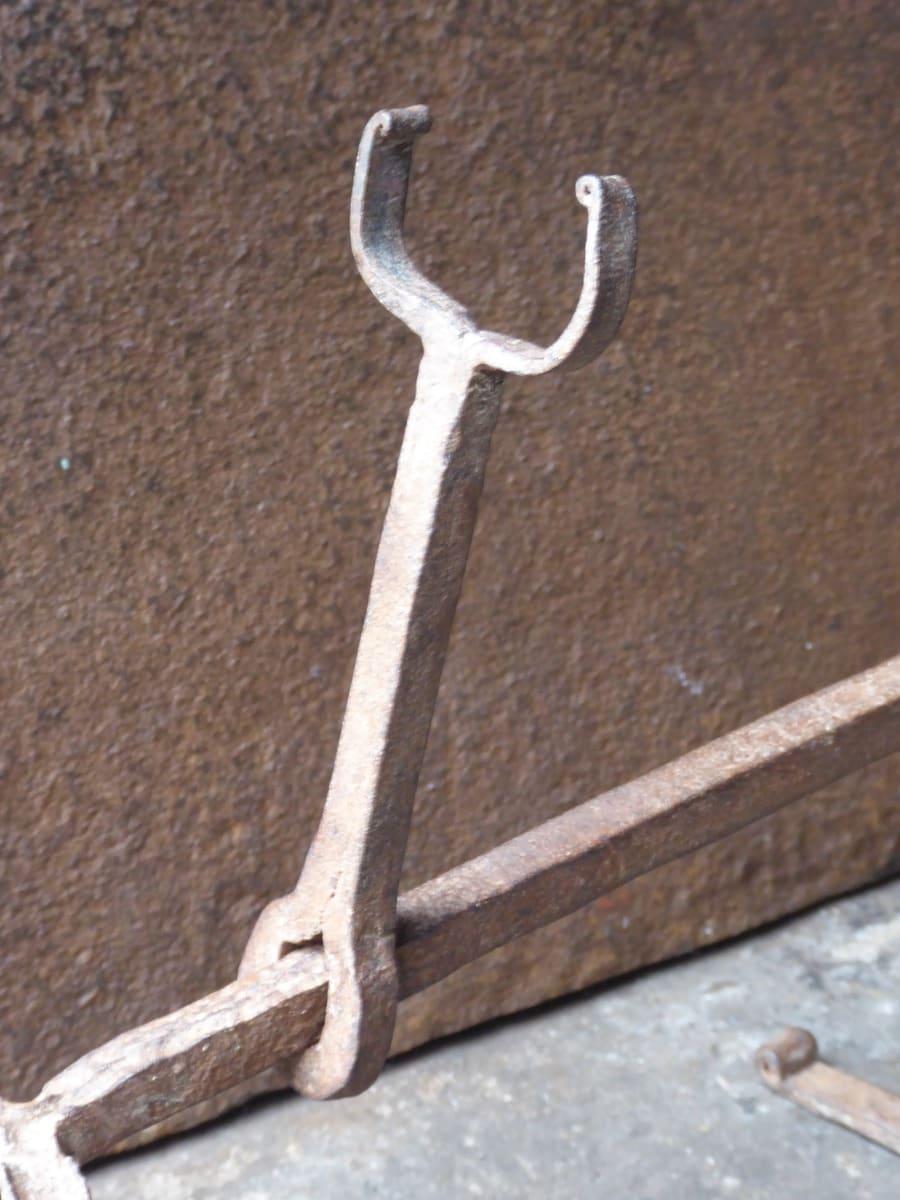 Wrought Iron Large 17th Century French Louis XIV Period Trivet For Sale