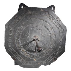 Large 17th Century French Slate Octagonal Sundial