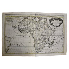 Antique Africa: A Large 17th Century Hand-Colored Map by Sanson and Jaillot