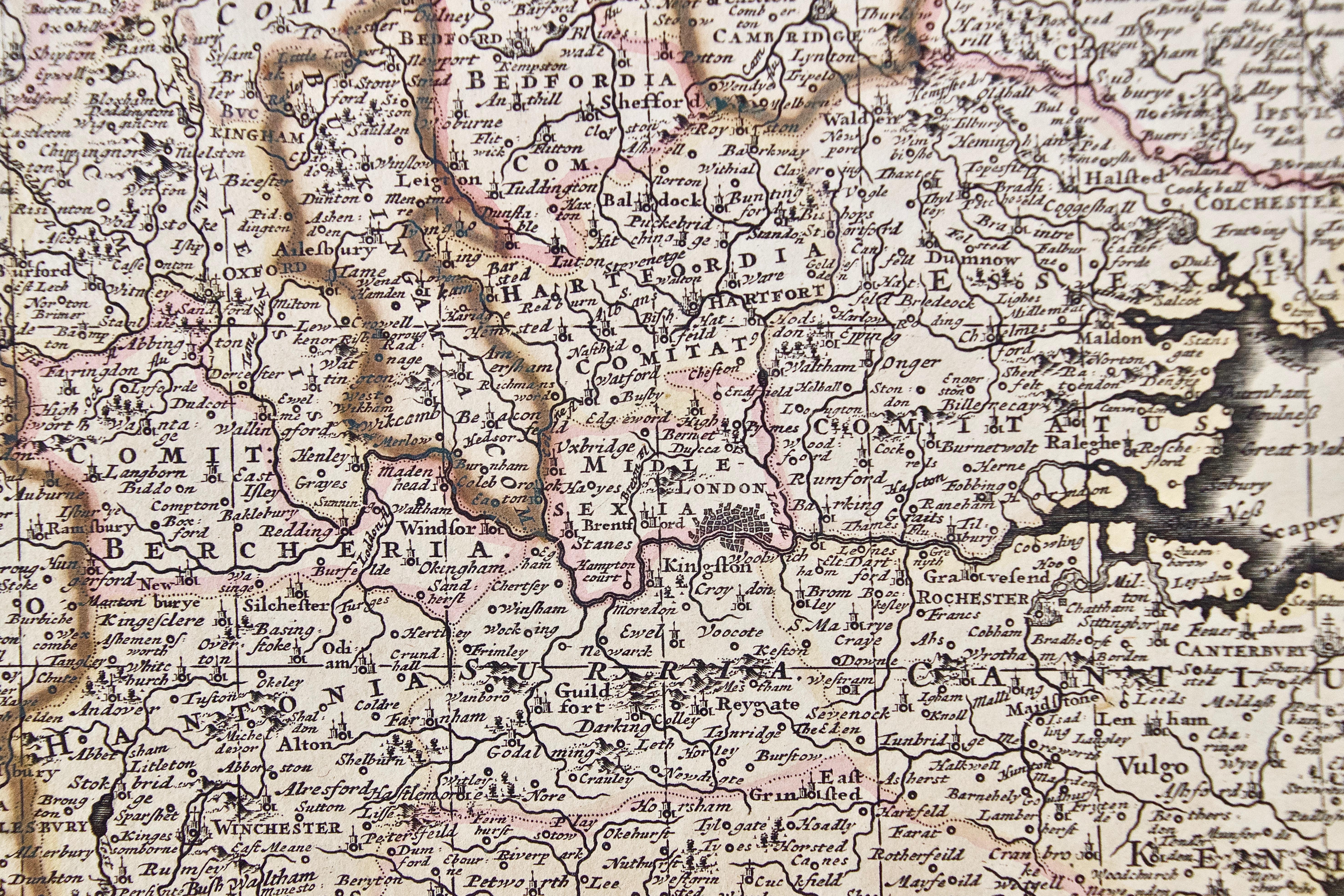 17th century england map