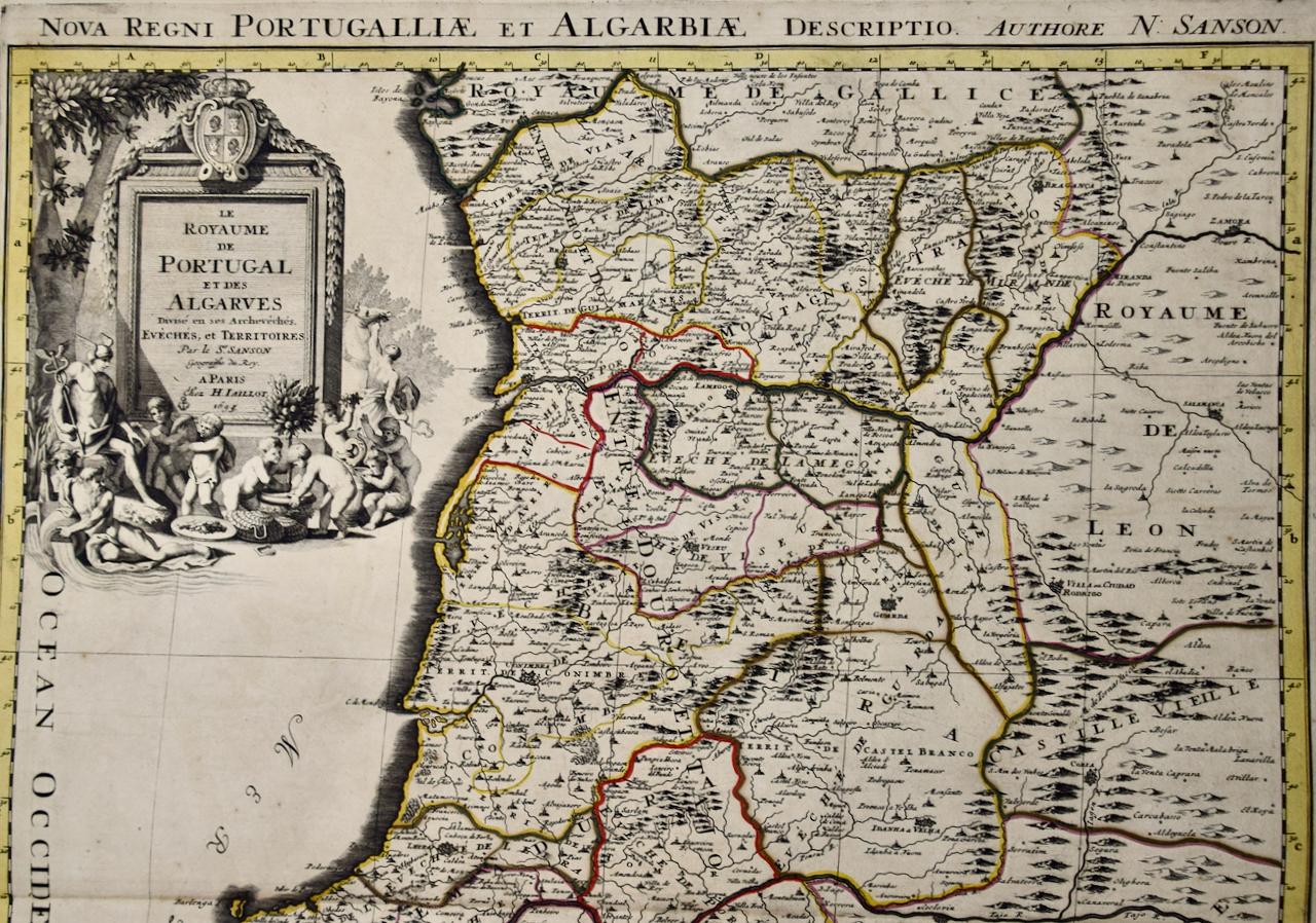 Questa grande mappa colorata a mano intitolata 
