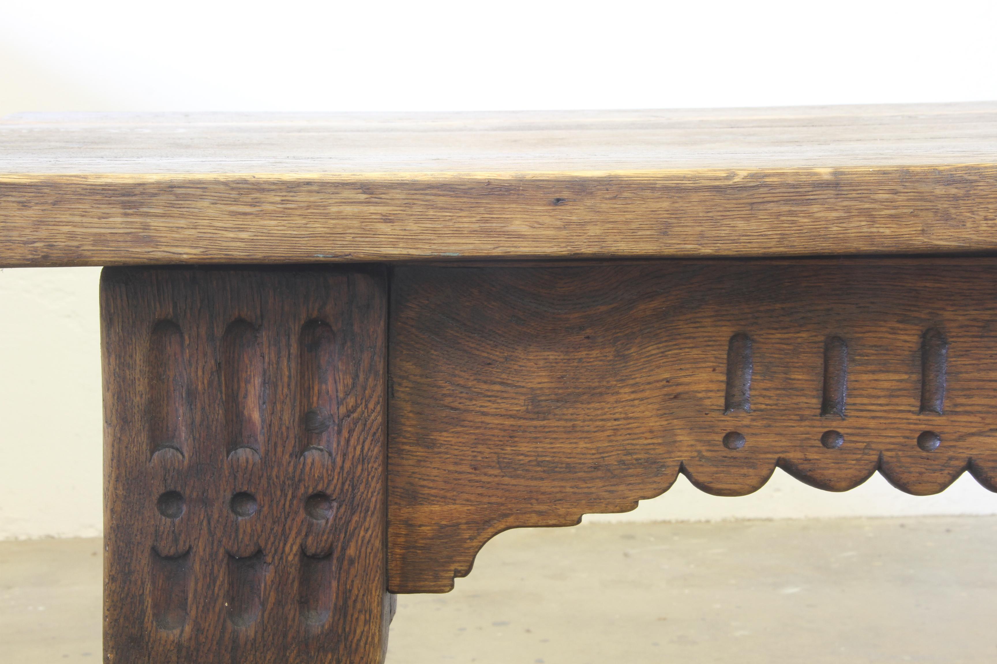 Grande table de réfectoire de style jacobéen baroque du 17e siècle - Début 1900 en vente 3