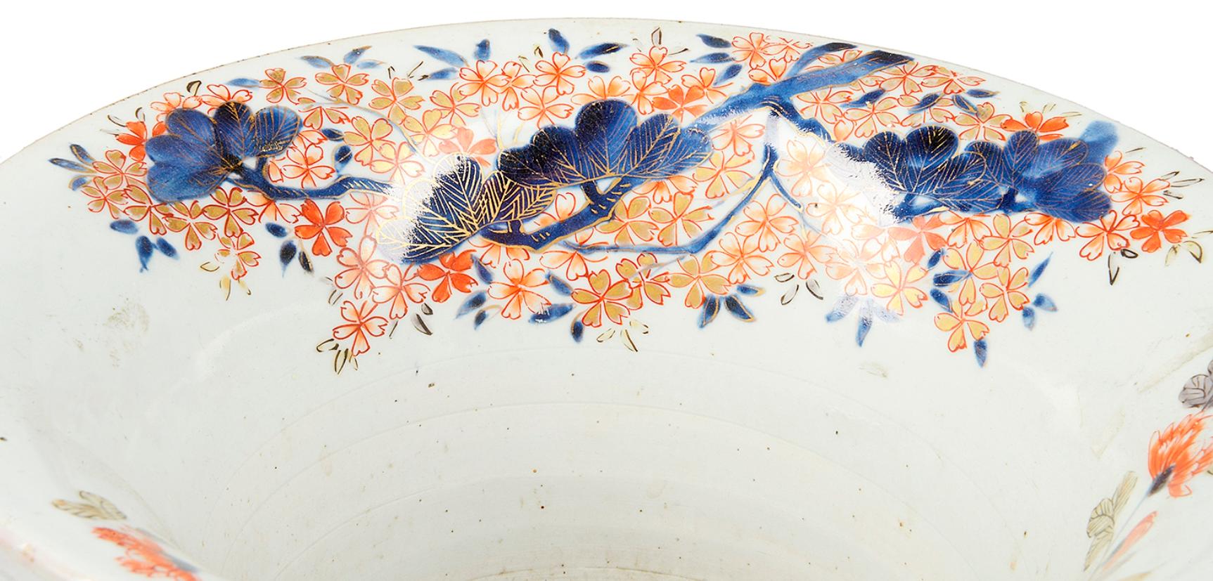 Large 17th Century Japanese Arita Imari Spill Vase In Excellent Condition In Brighton, Sussex