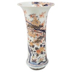Large 17th Century Japanese Arita Imari Spill Vase