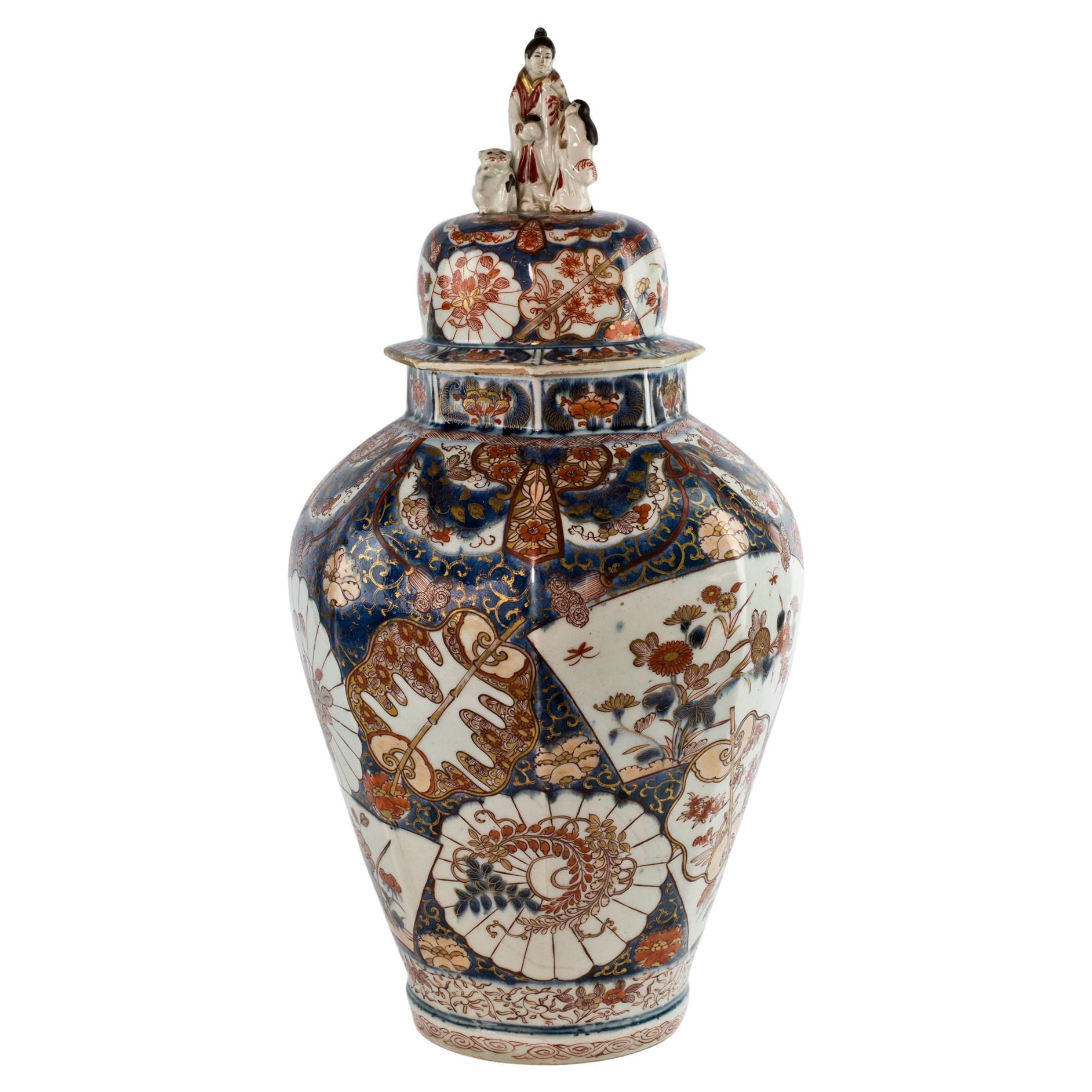 Large 17th Century Japanese Arita Vase - Genroku Period For Sale