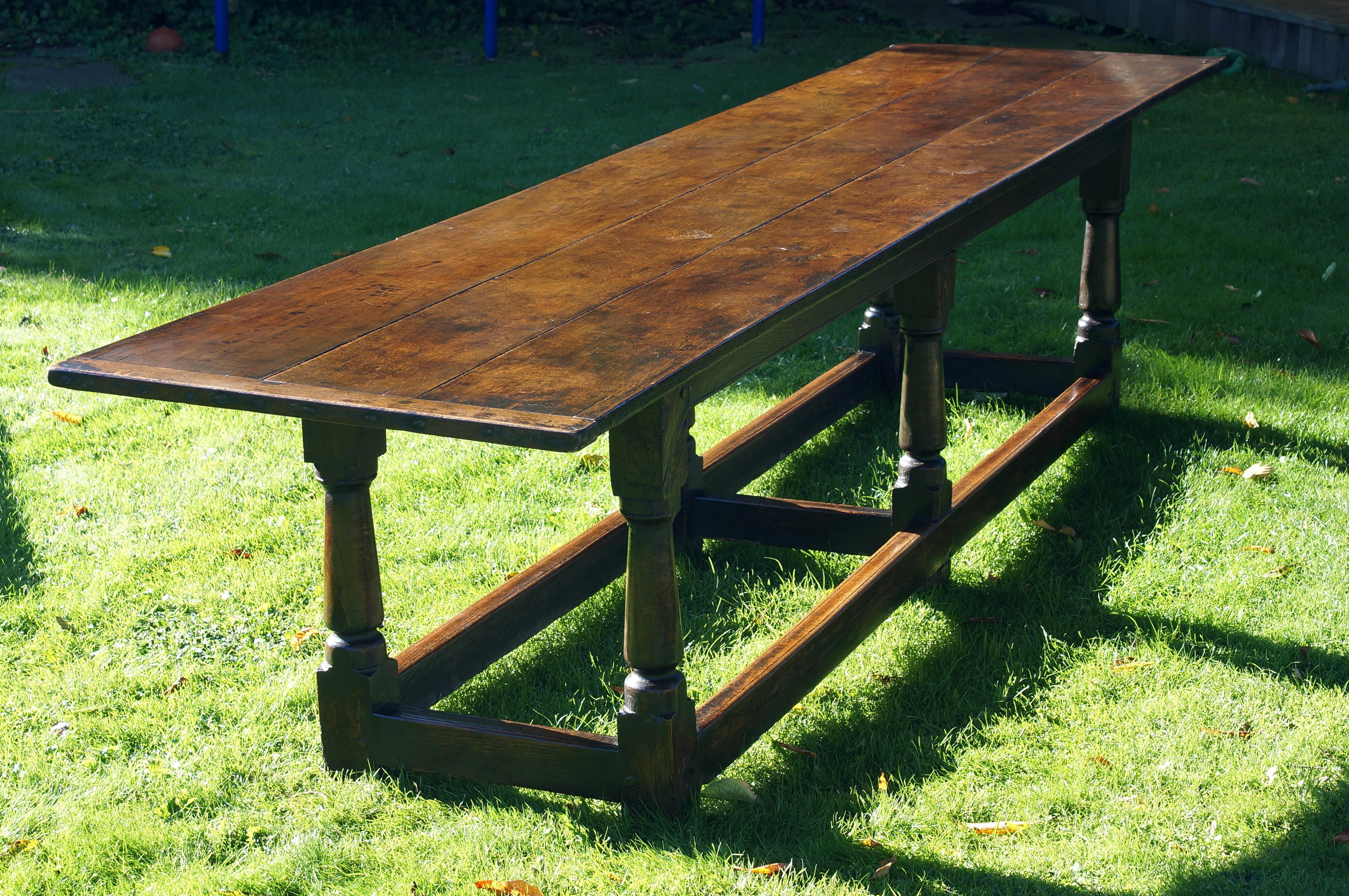 Large 17th Century Oak Refectory Table. kitchen/dining. For Sale 6