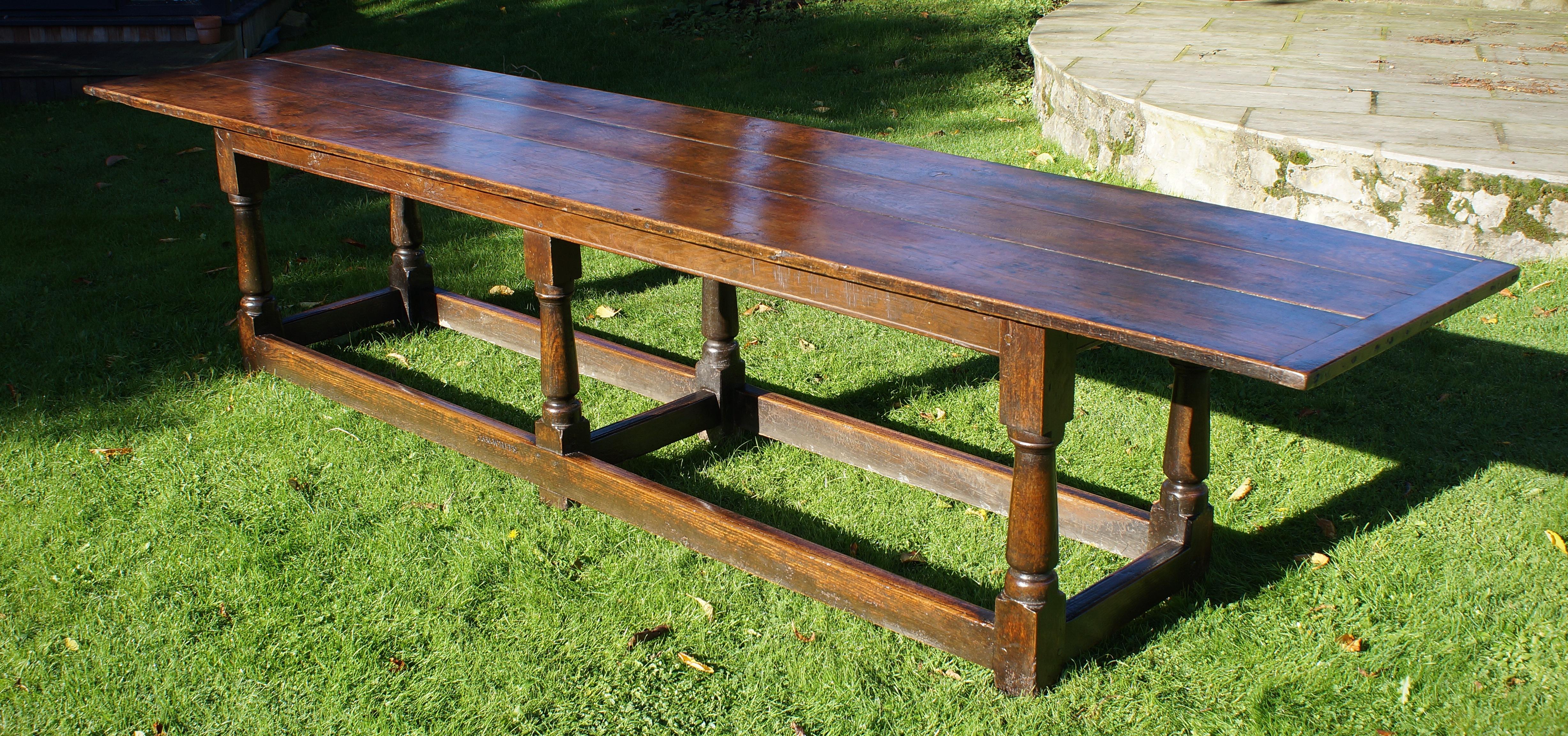 Large 17th Century Oak Refectory Table. kitchen/dining. For Sale 7