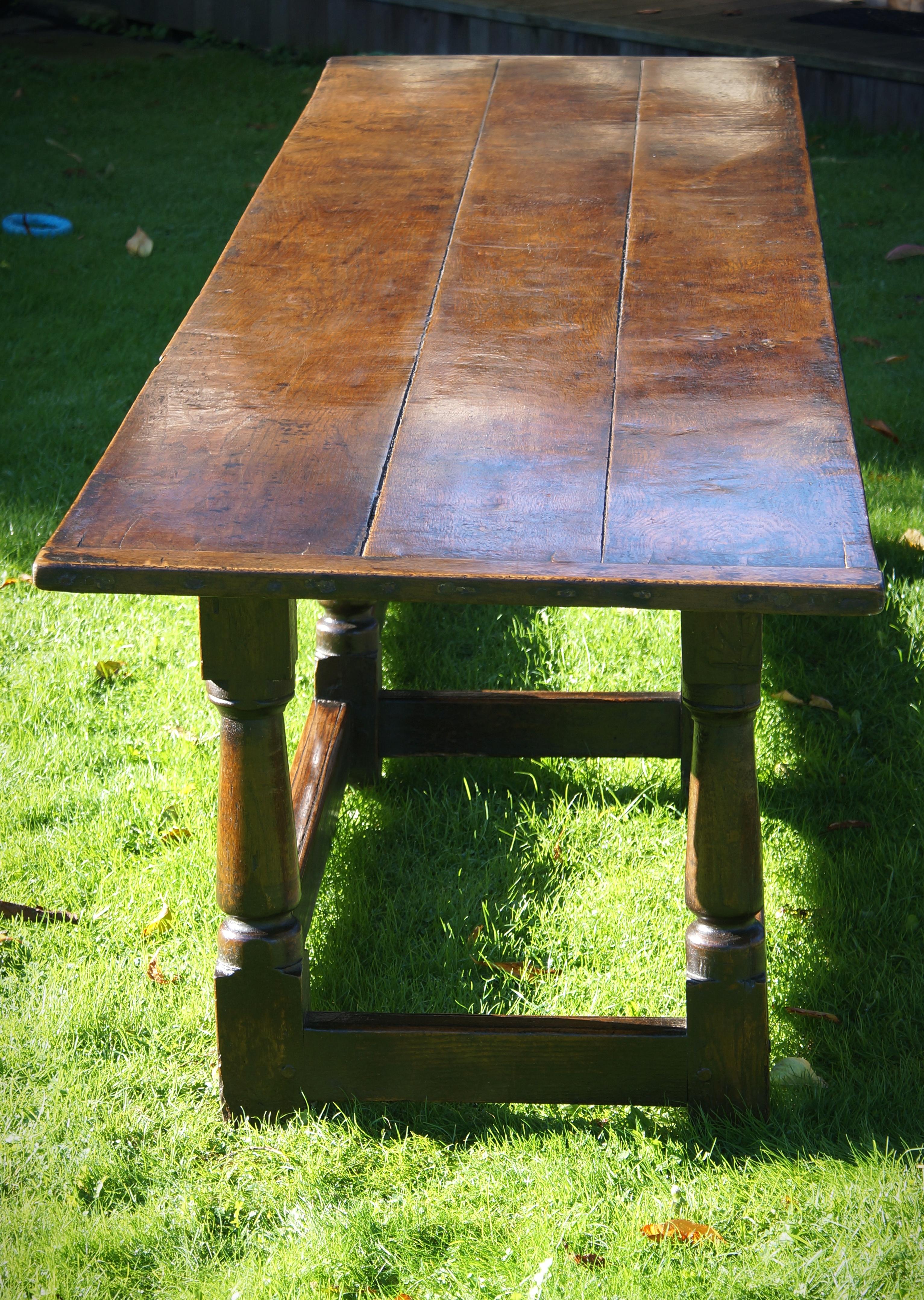 Large 17th Century Oak Refectory Table. kitchen/dining. For Sale 8
