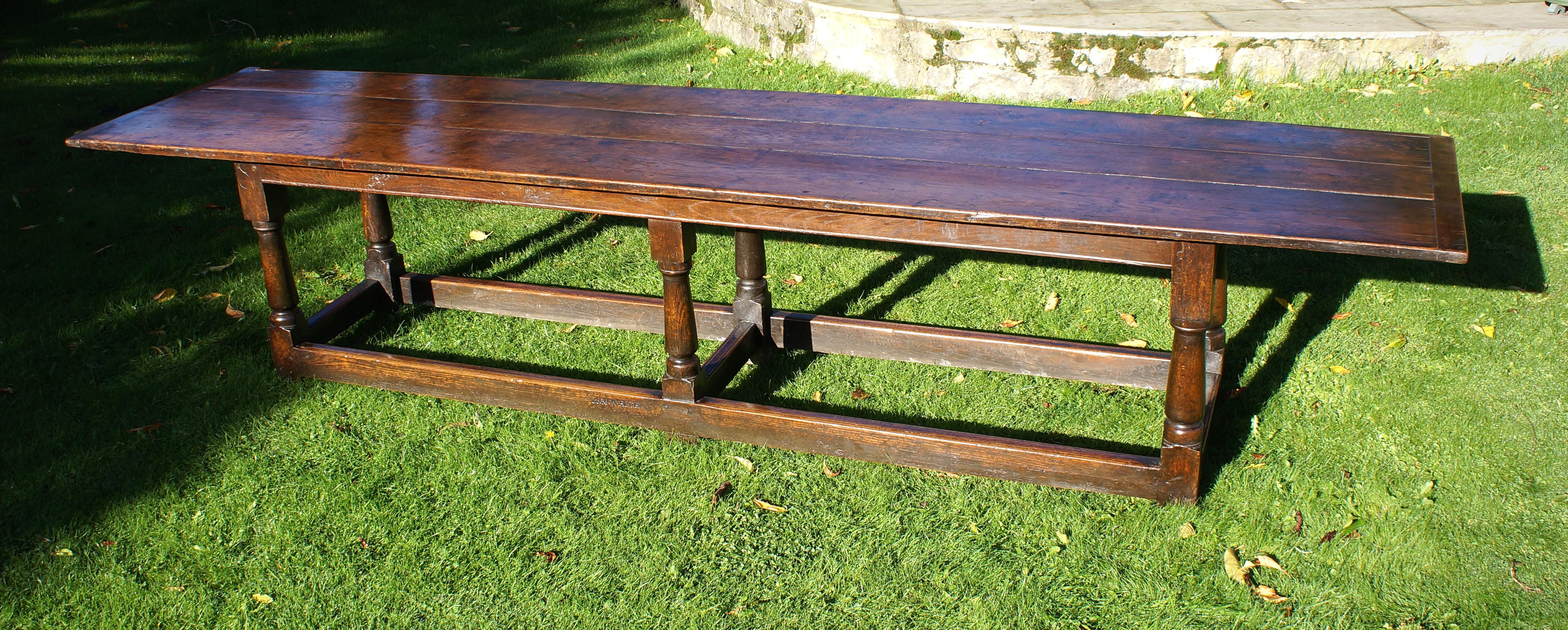 Large 17th Century Oak Refectory Table. kitchen/dining. For Sale 1