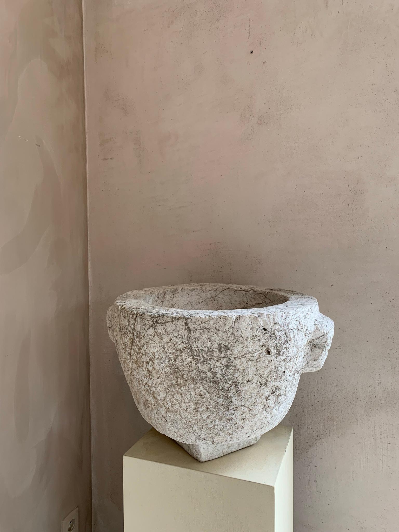 Large 17th Century Stone Mortar 4