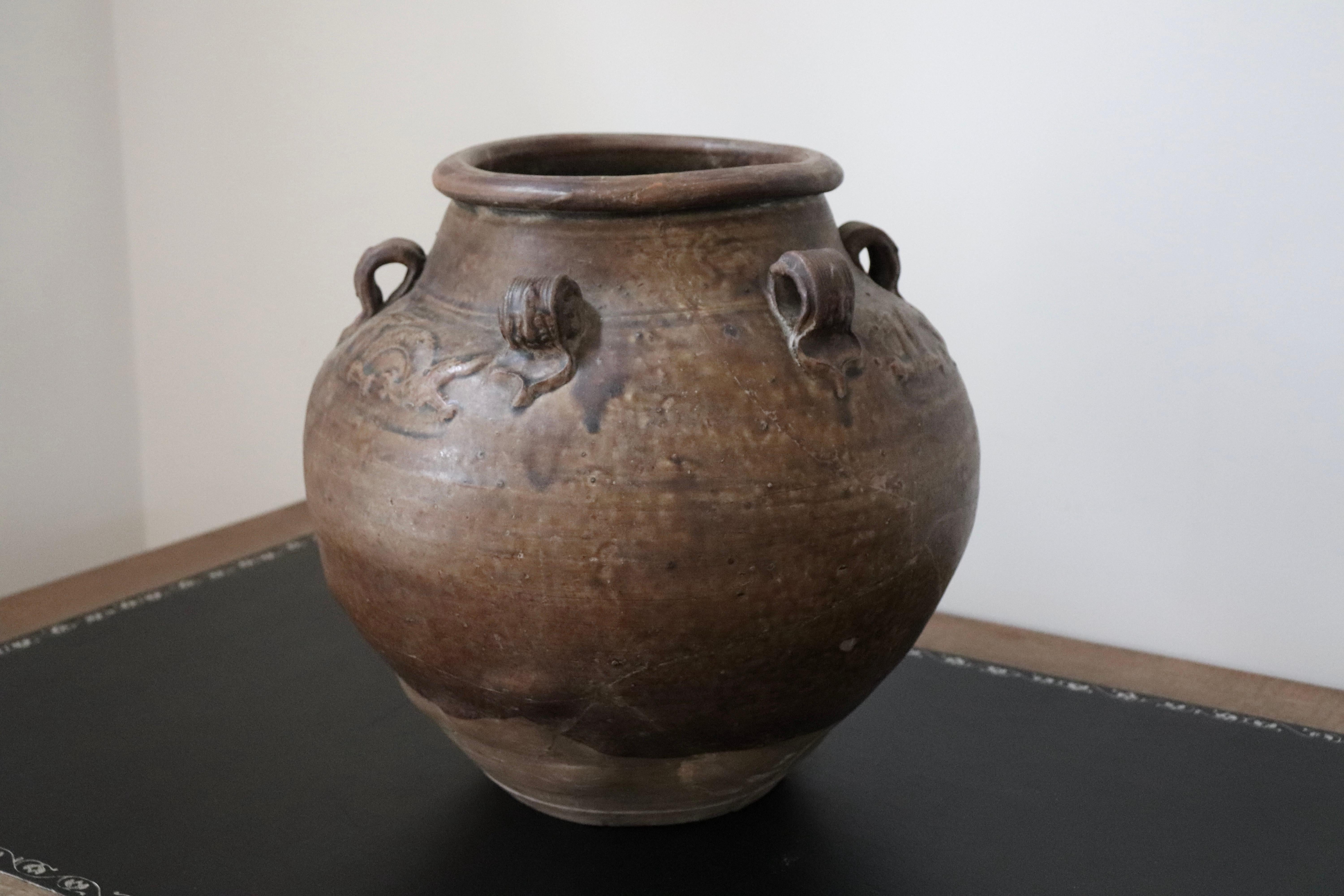Earthenware Large 17th Century Thai Storage Jar