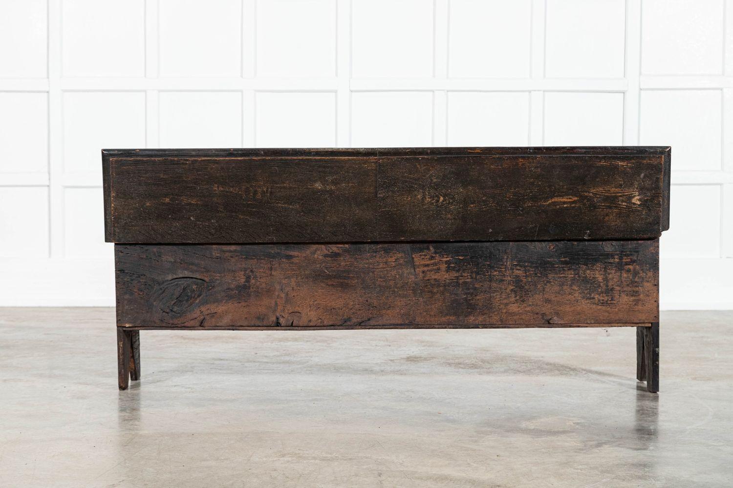 Large 17th English Oak Sword Chest 10