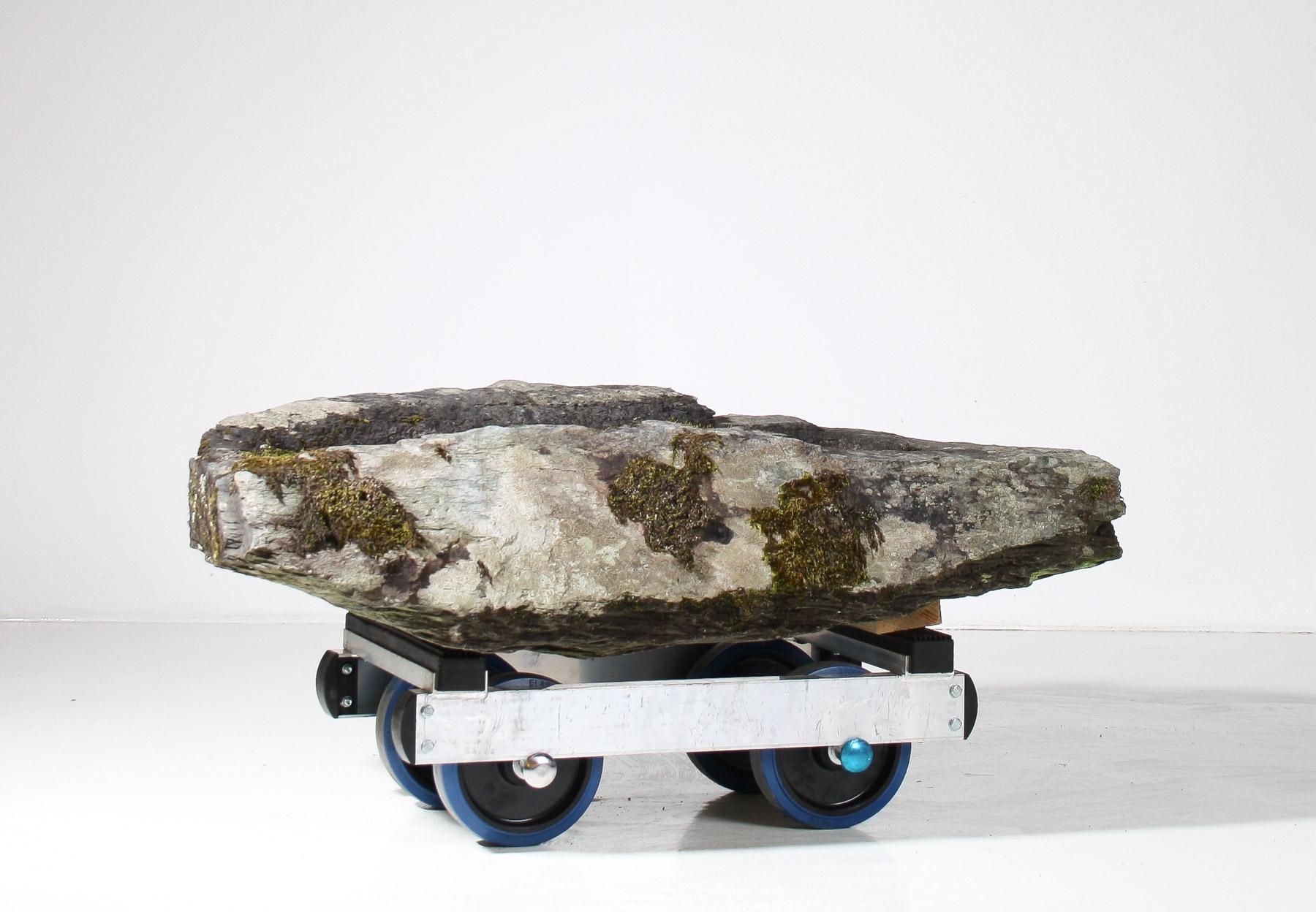 Primitive Large 17thCentury Stone Trough Garden Feature Weathered Moss Bonsai Carved Stone For Sale
