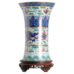 Large 18/19c Antique Edo/Meiji Period Japanese Large Vase Bronze Flowers