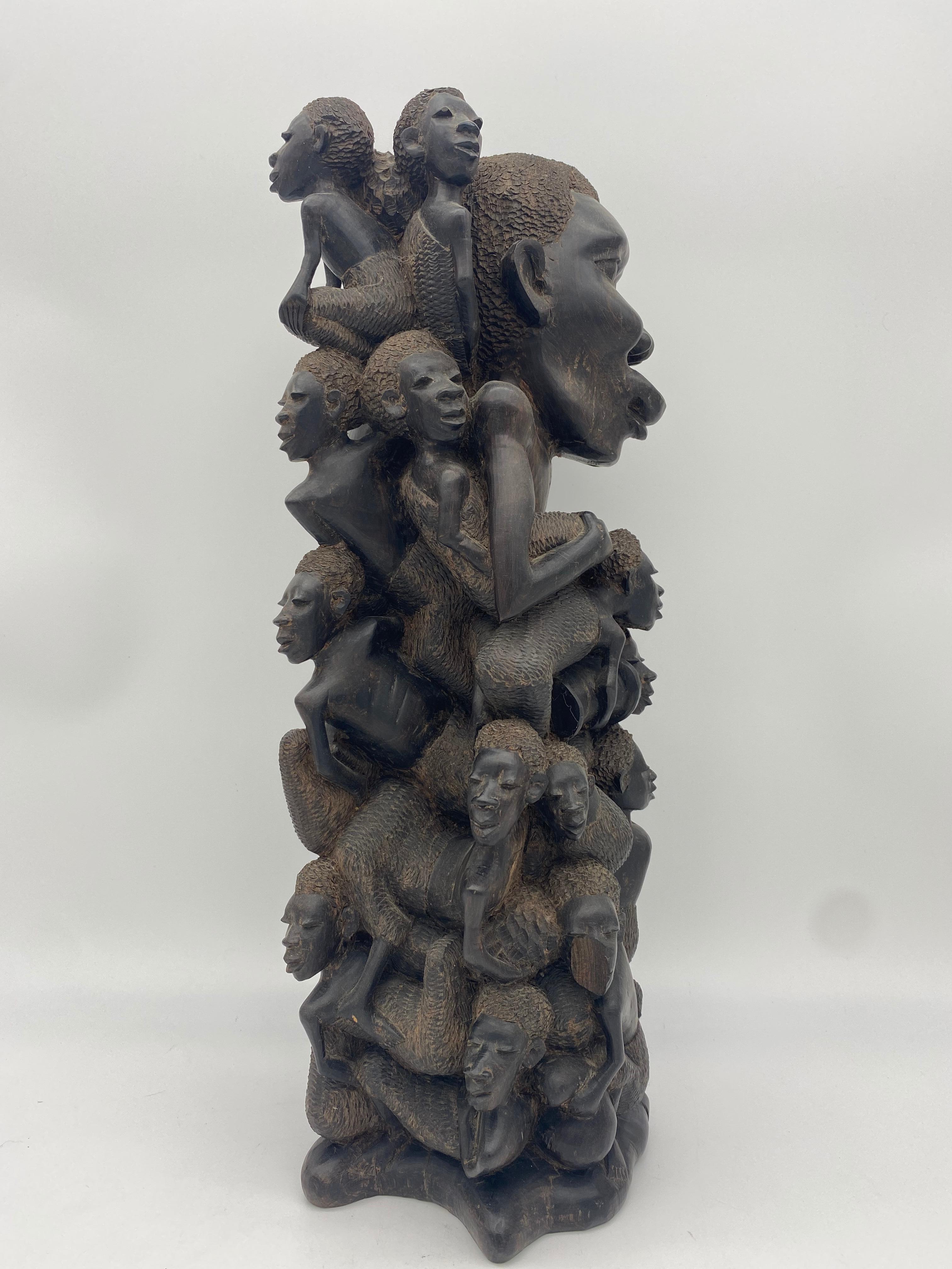 statue africaine en bois ebène prix