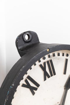Large 18" Industrial Cast Iron Gents of Leicester Factory Wall Clock, c.1930