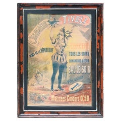 Antique Large 1800s French Cabaret Poster