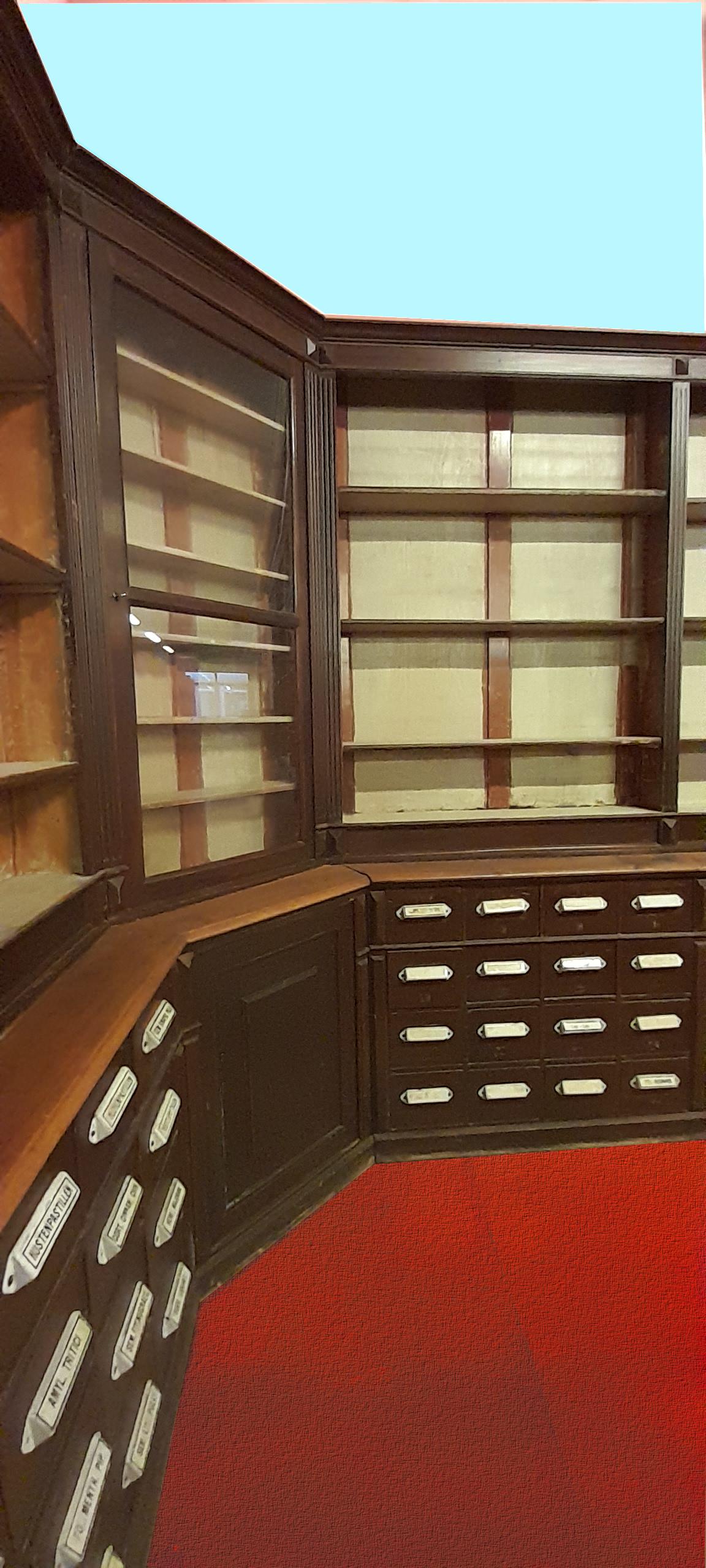large antique apothecary cabinet