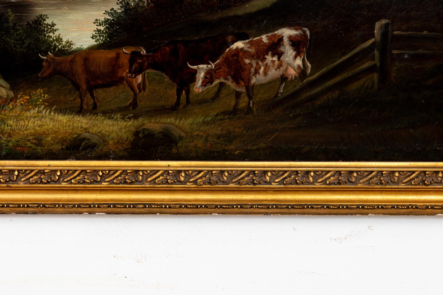 Large 1840s Landscape with Cows 3