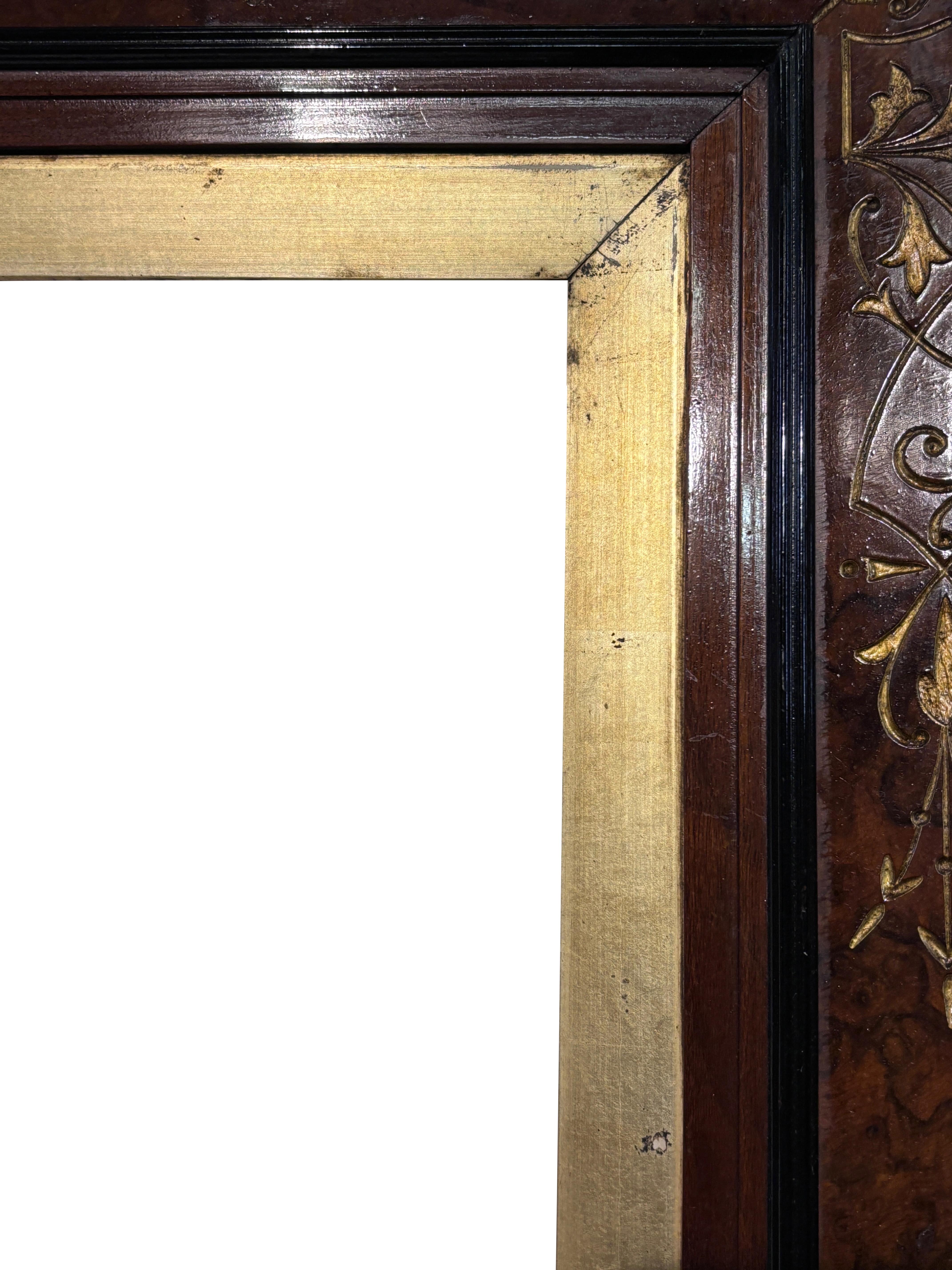 Noyer Grand cadre à tableau en noyer victorien américain des années 1870 en vente