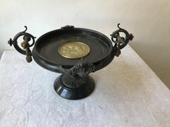 Large 1870s Bronze Classical Tazza