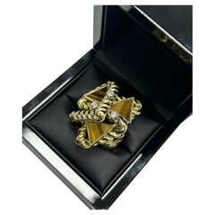 18k YG Large Abstract Ring