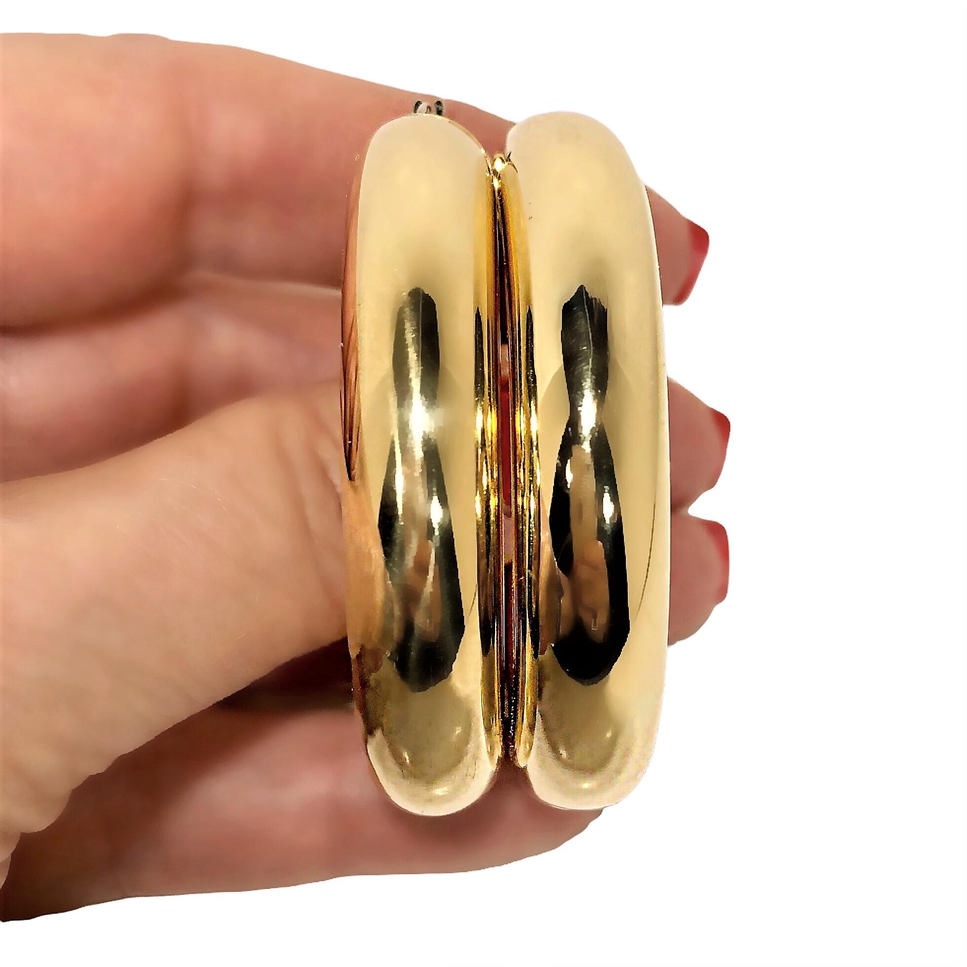 18k italian gold hoop earrings