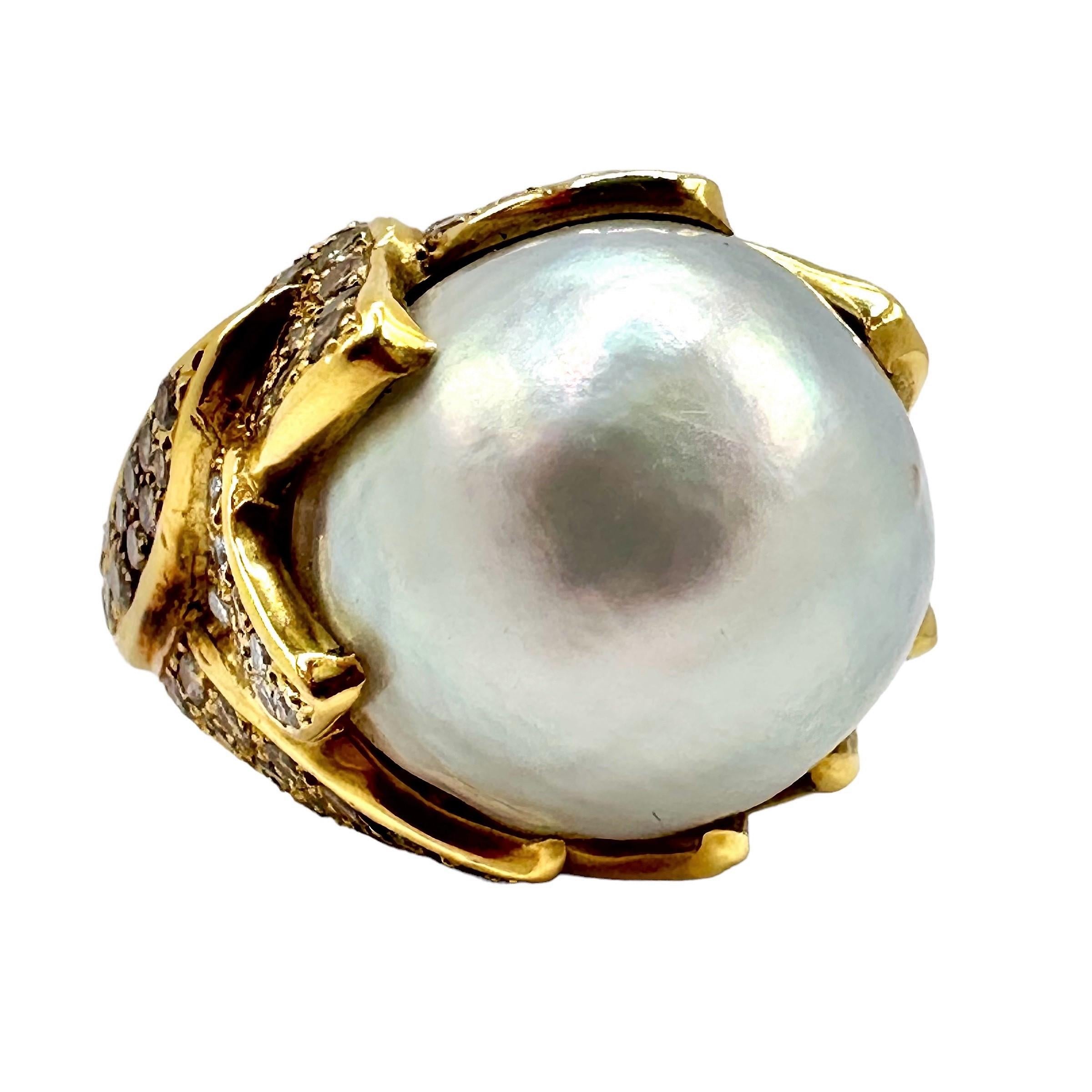 large pearl ring