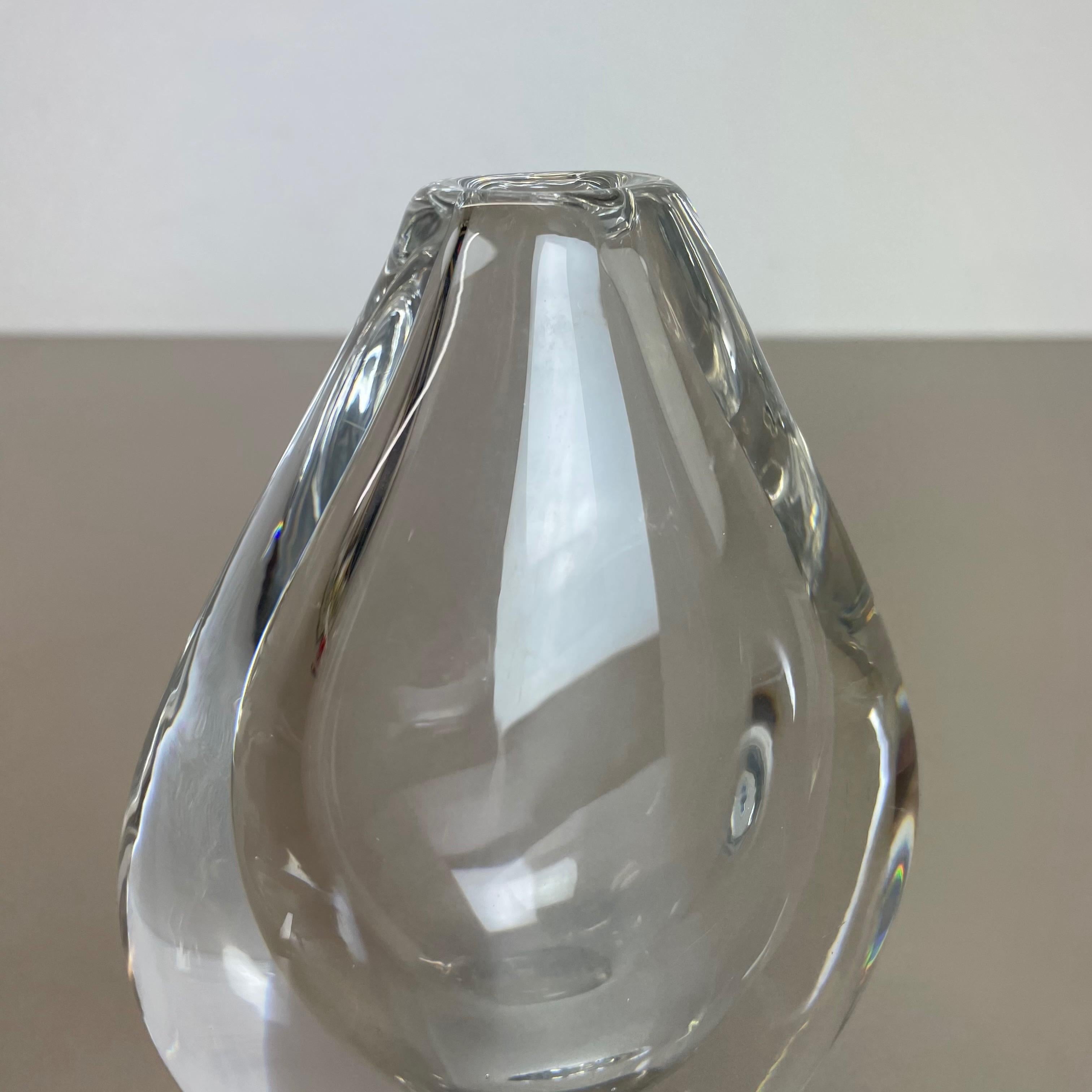 Large 1, 8kg Sven Palmqvist Lucid Drop Glass Vase for Orrefors, Sweden, 1970s For Sale 1