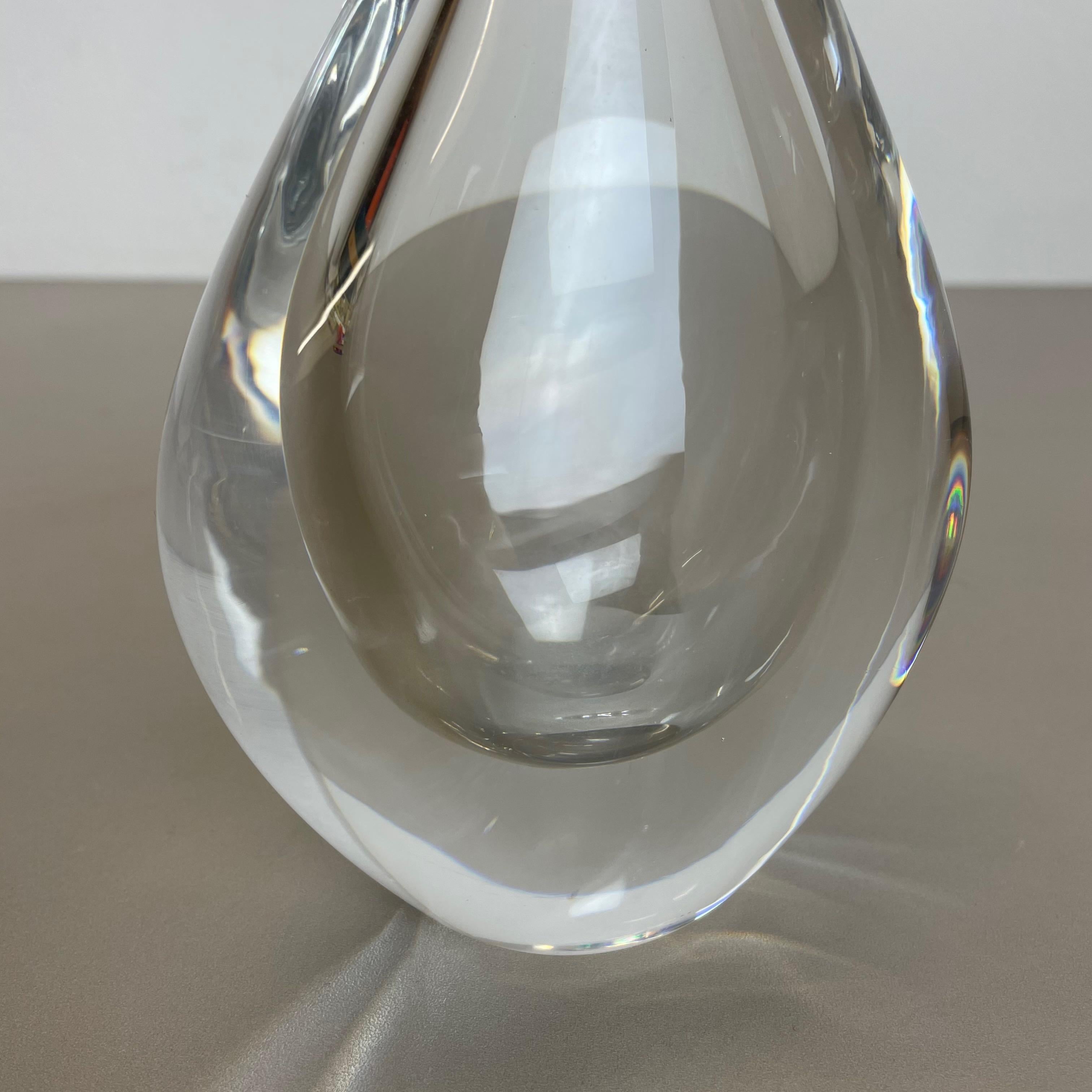 Large 1, 8kg Sven Palmqvist Lucid Drop Glass Vase for Orrefors, Sweden, 1970s For Sale 2