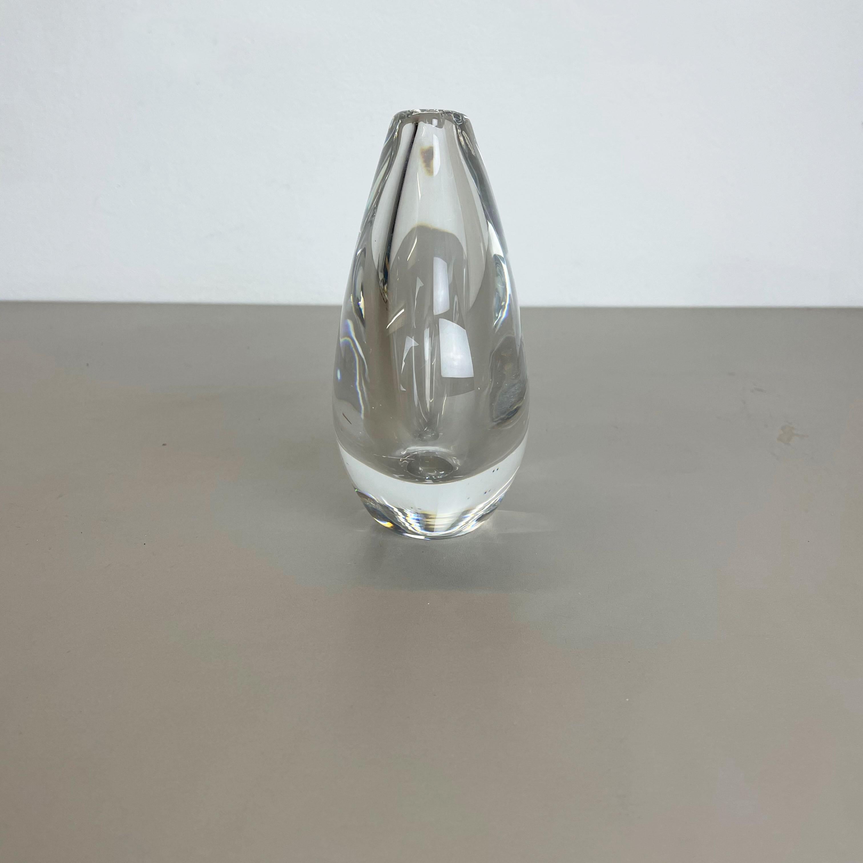 Mid-Century Modern Large 1, 8kg Sven Palmqvist Lucid Drop Glass Vase for Orrefors, Sweden, 1970s For Sale