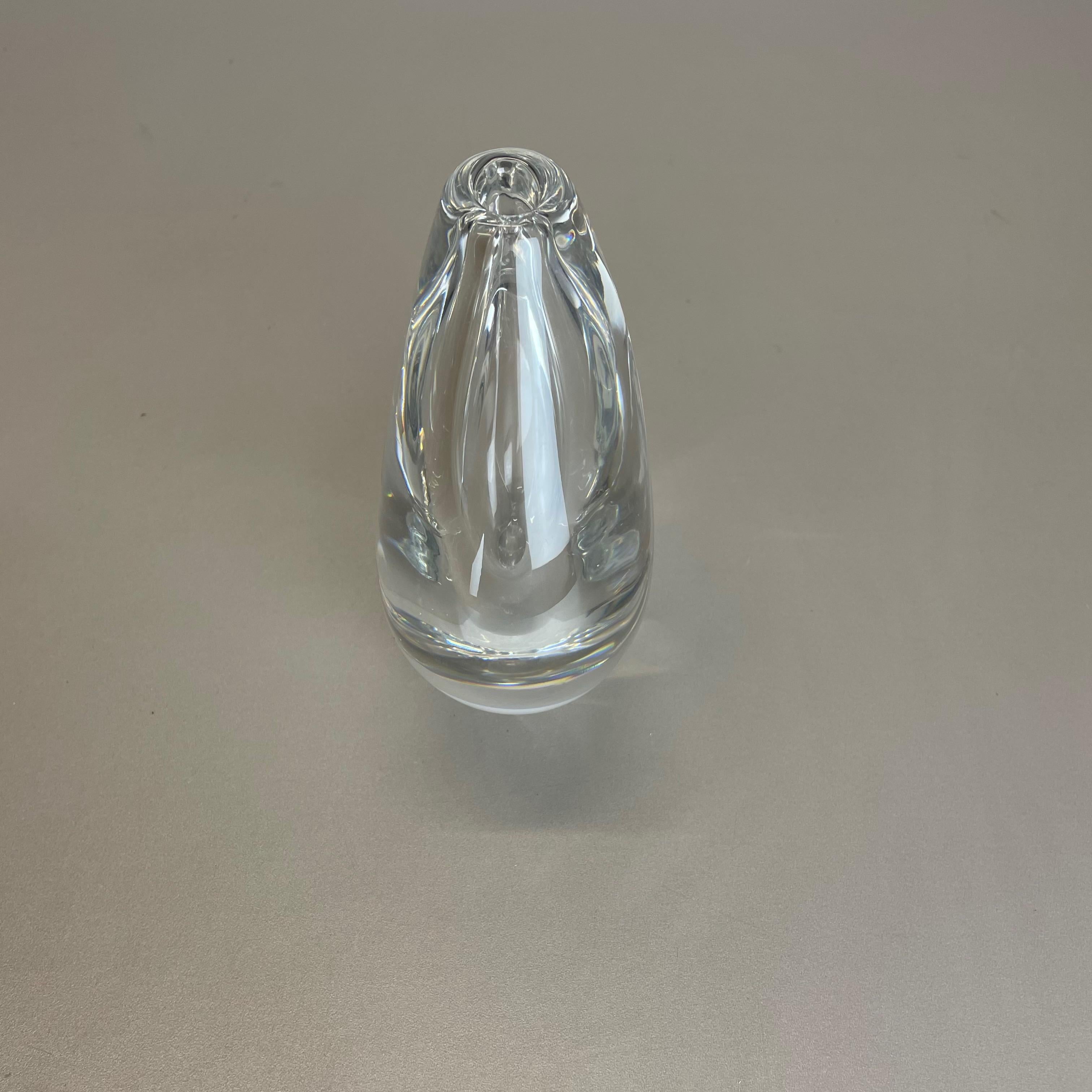 Danish Large 1, 8kg Sven Palmqvist Lucid Drop Glass Vase for Orrefors, Sweden, 1970s For Sale