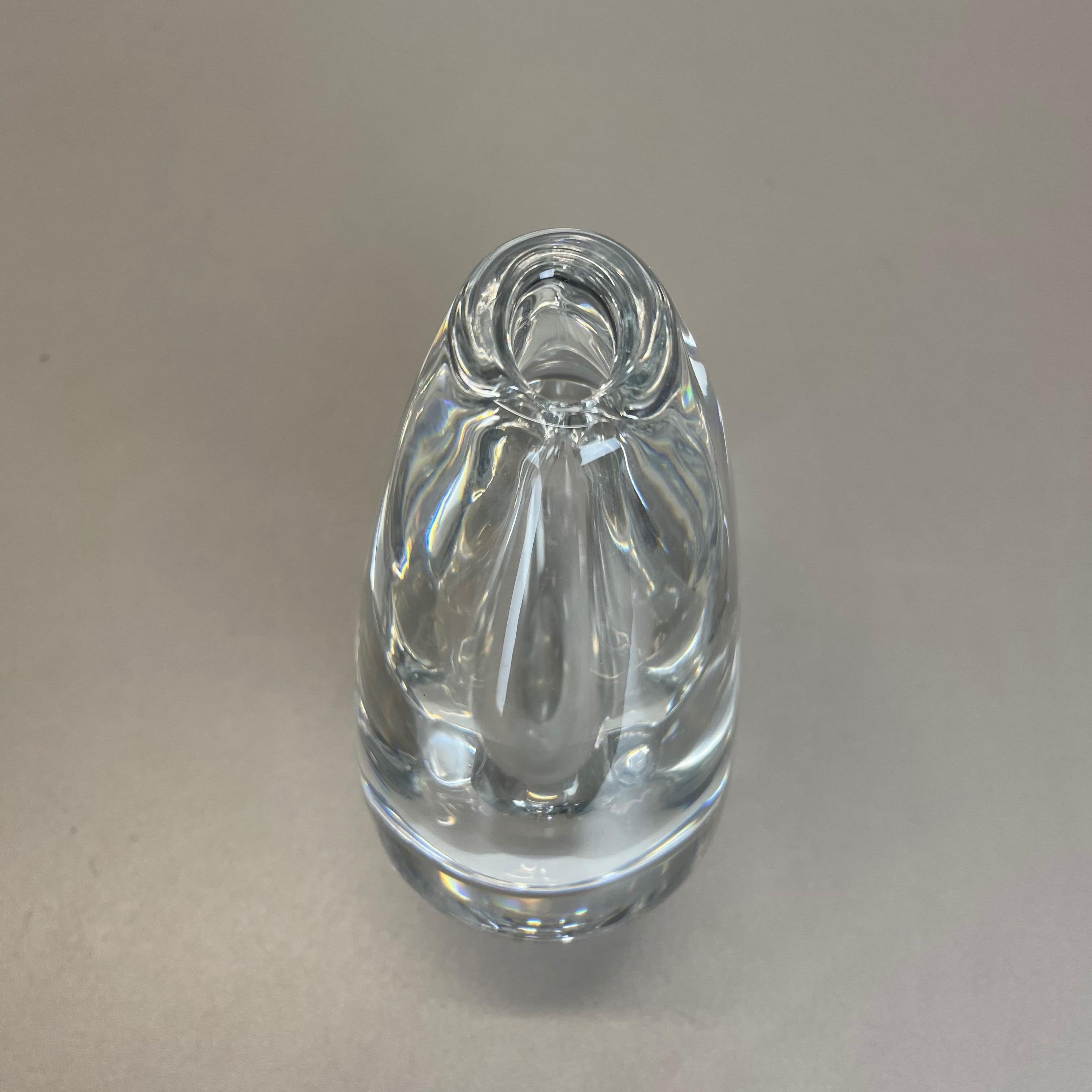 Large 1, 8kg Sven Palmqvist Lucid Drop Glass Vase for Orrefors, Sweden, 1970s In Good Condition For Sale In Kirchlengern, DE