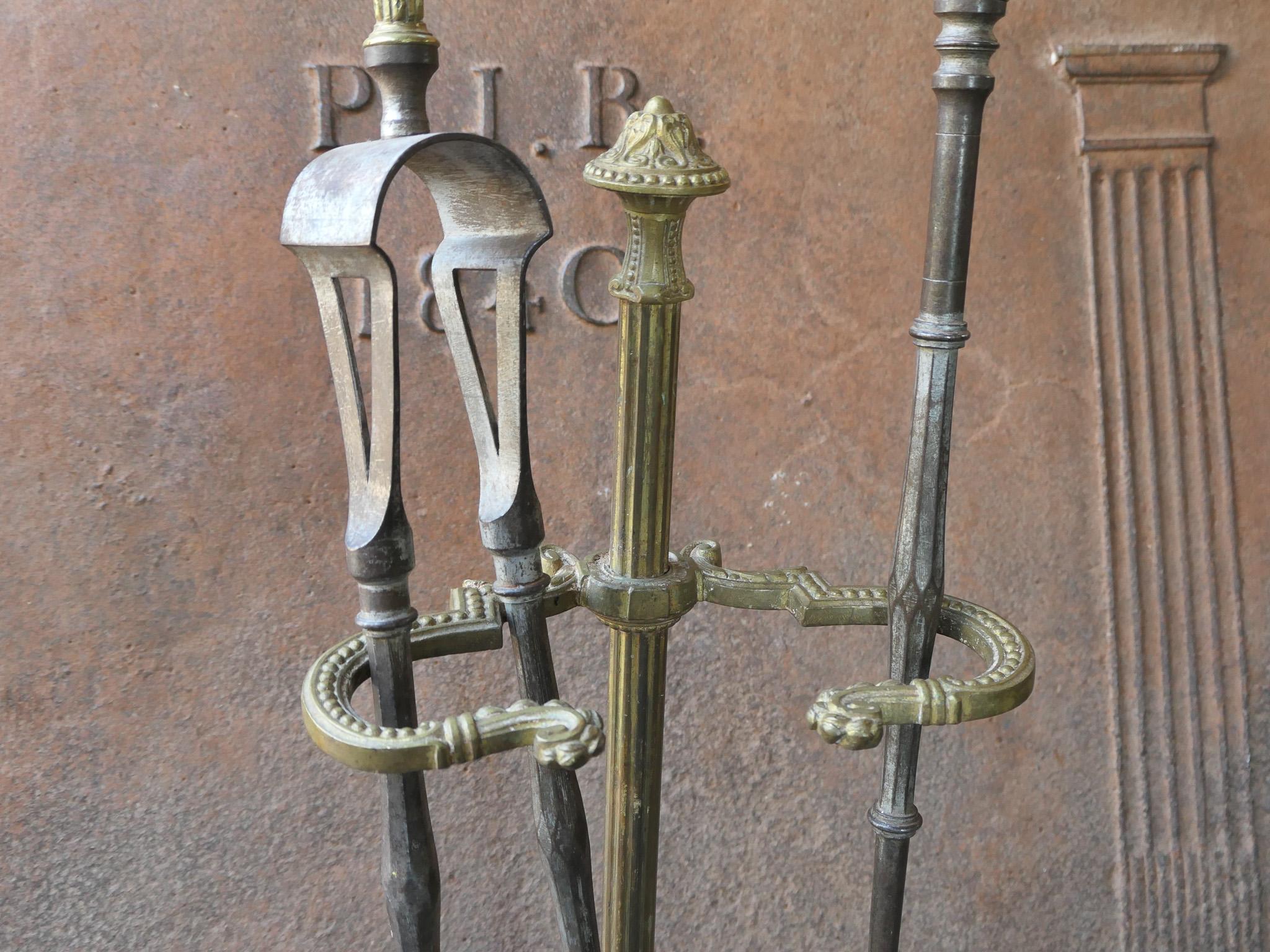 Large 18th - 19th C. French Neoclassical Fireplace Poker Set For Sale 7