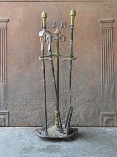 Large 18th - 19th C. French Neoclassical Fireplace Poker Set